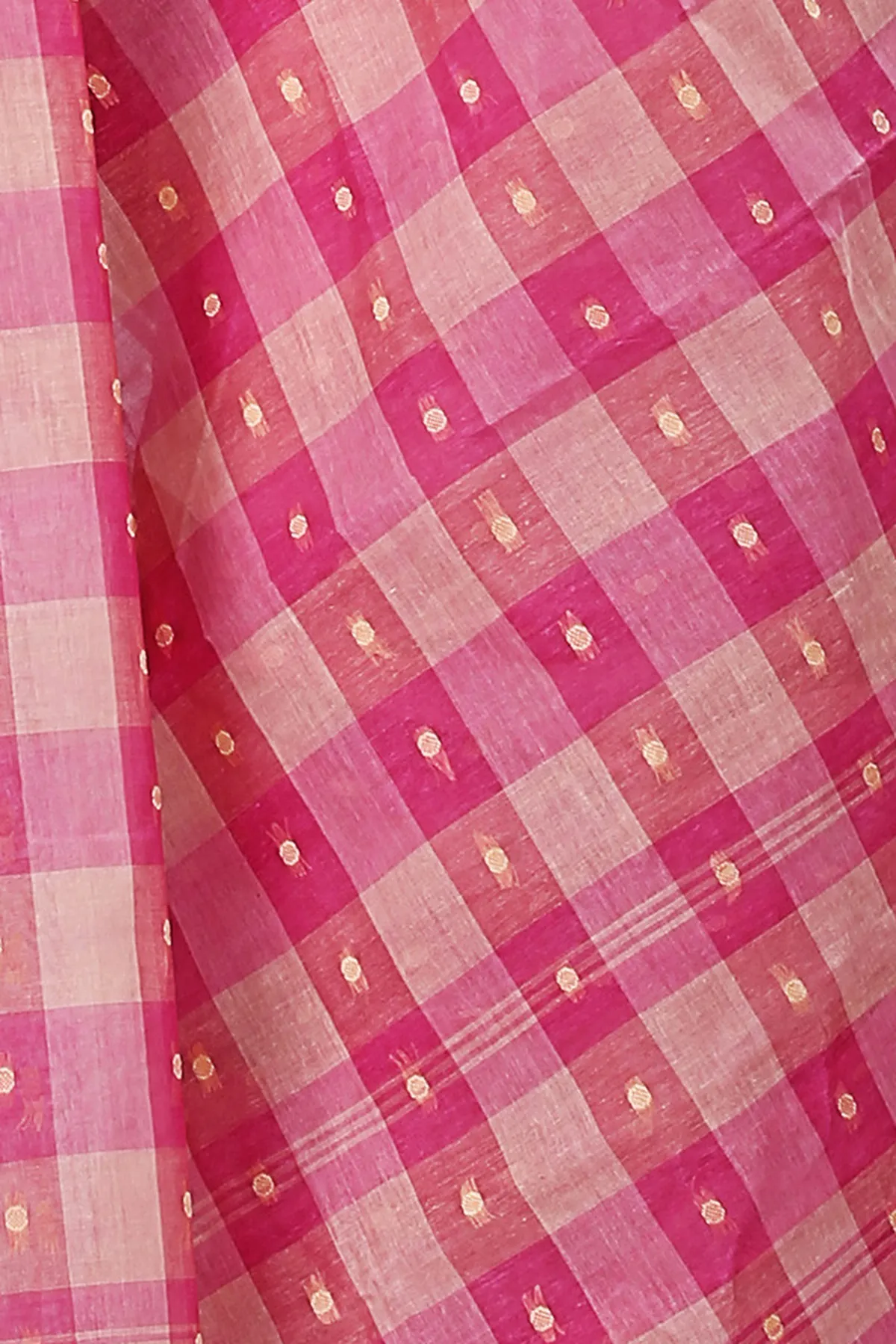 DipDiya Pure Cotton Pink Niladdri Bengali Heritage Tant Sarees