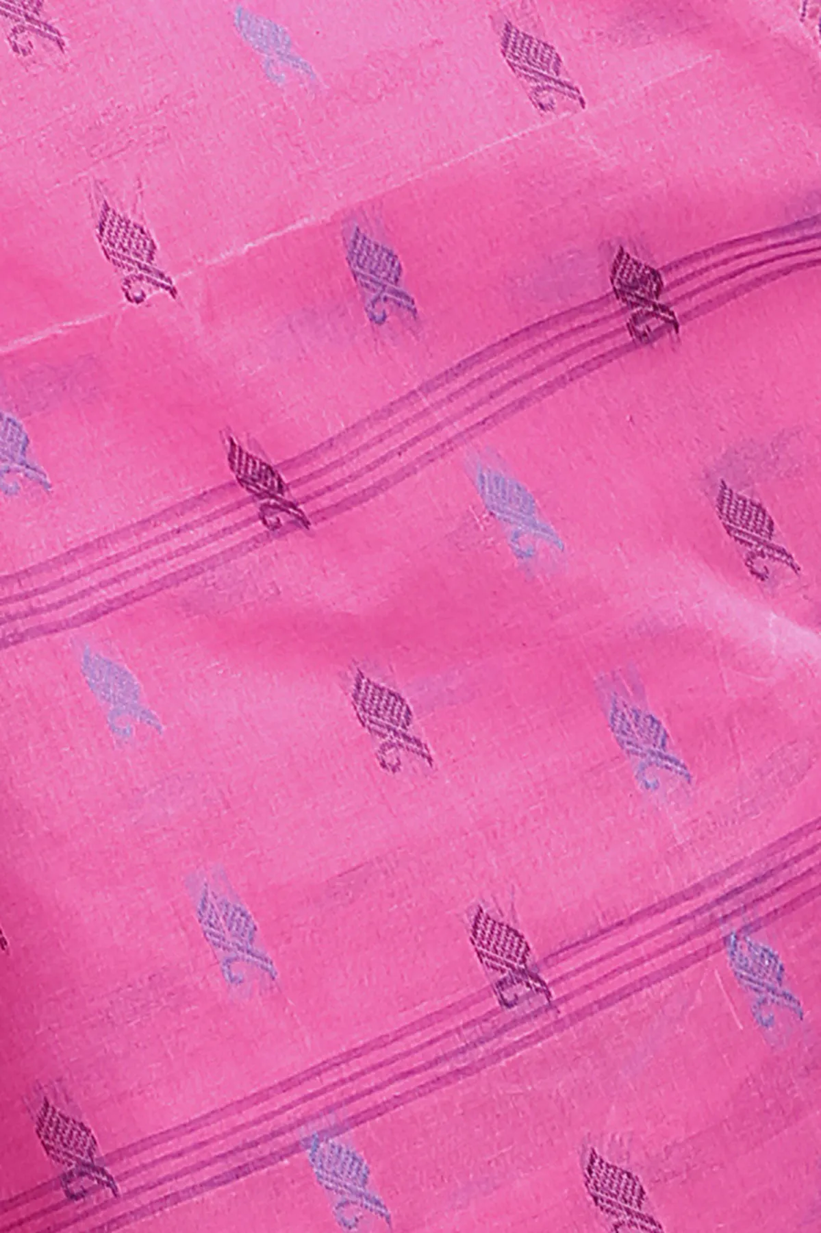 DipDiya Pure Cotton Pink Rothika Weaves with a Story Tant Sarees
