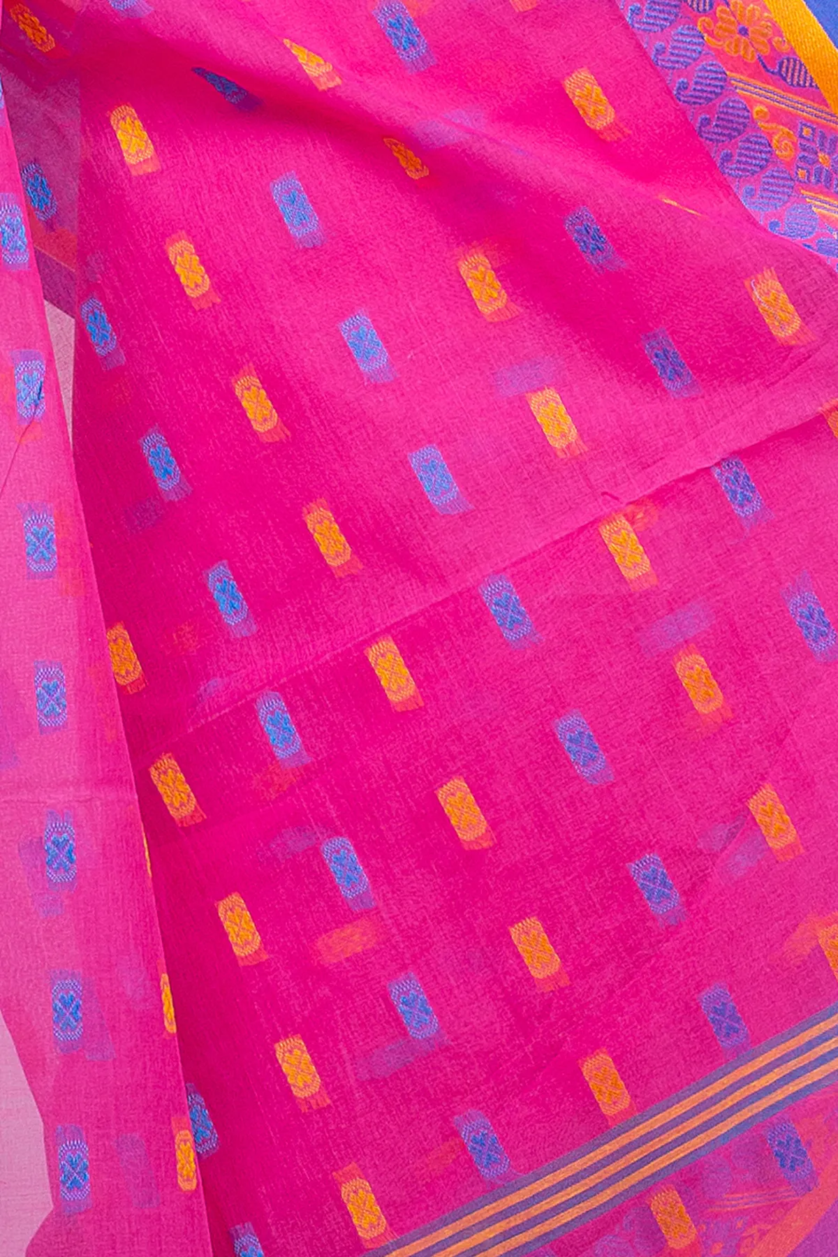 DipDiya Pure Cotton Pink ToraPar Bengal in Every Thread Tant Sarees