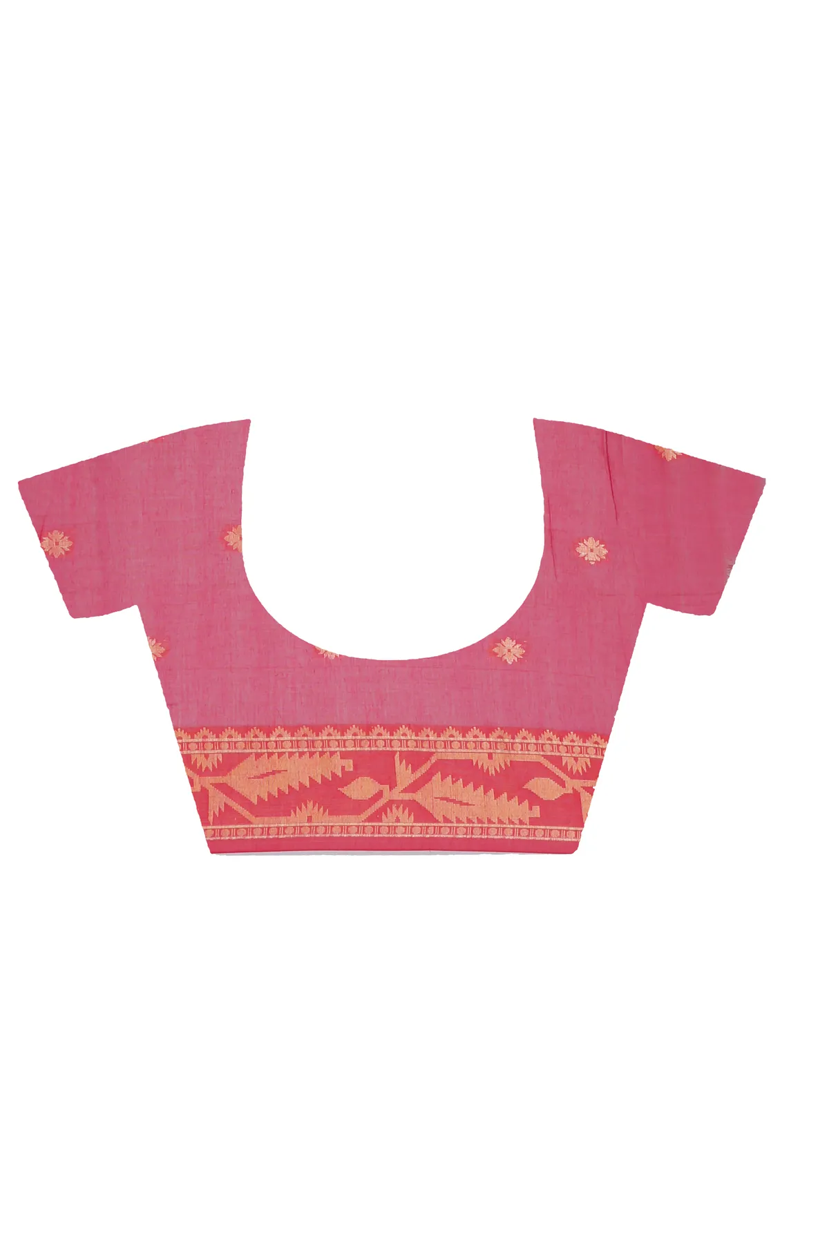 DipDiya Pure Cotton Pink Tuma Timeless Bengal Handloom Sarees