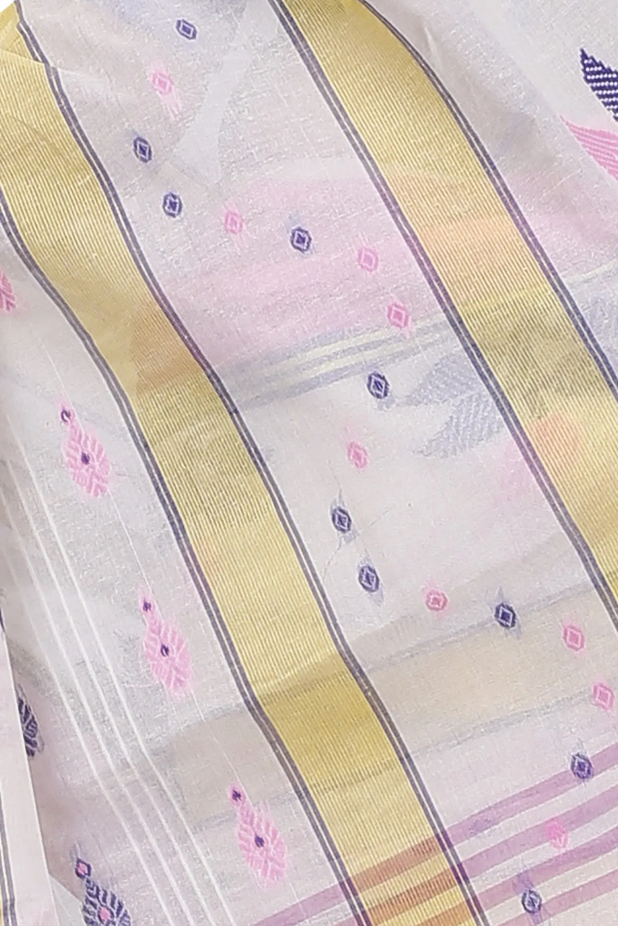 DipDiya Pure Cotton Pink Udichi Heritage of Bengal Tant Sarees