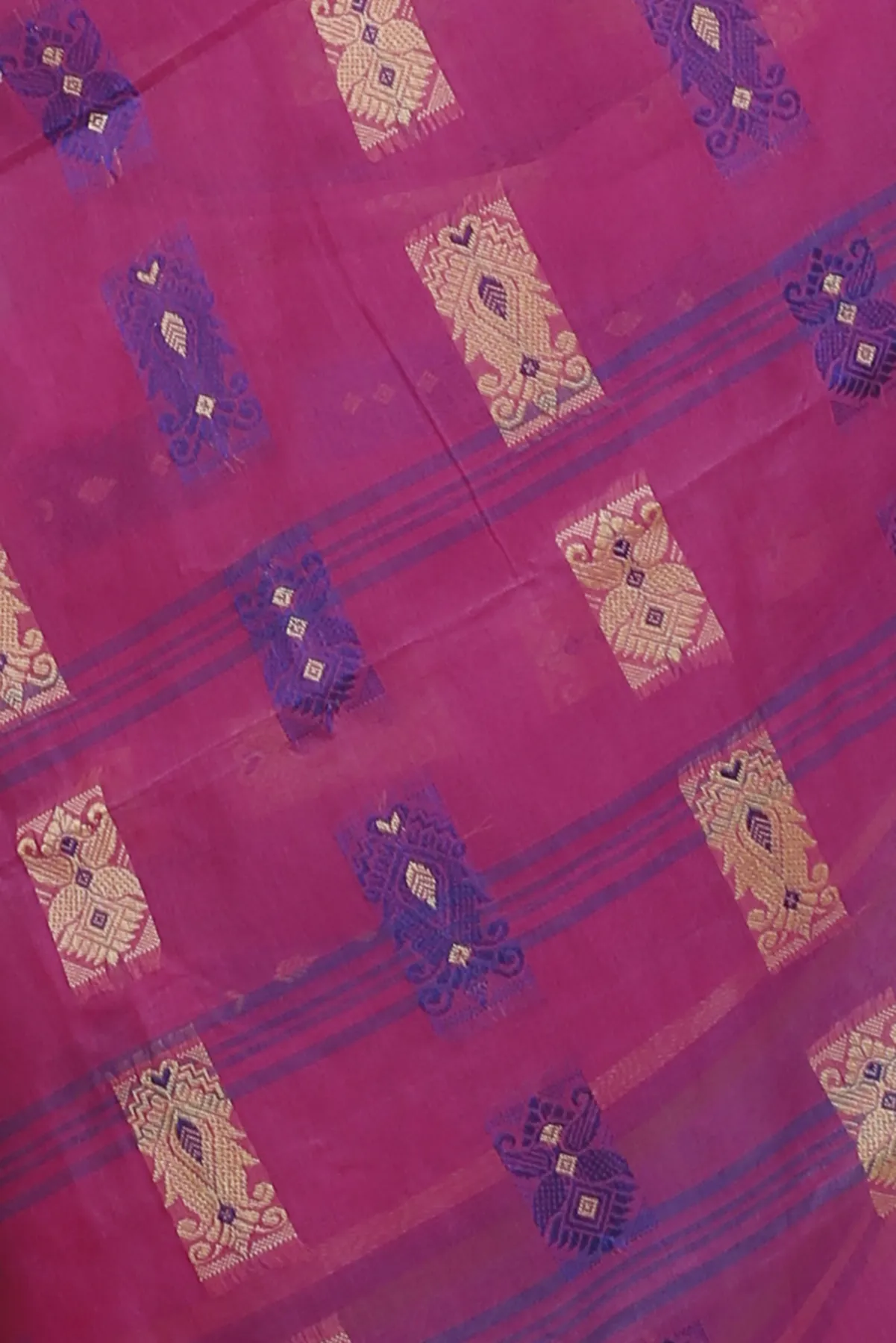DipDiya Pure Cotton Pink Uditi Artisan Crafted Tant Sarees