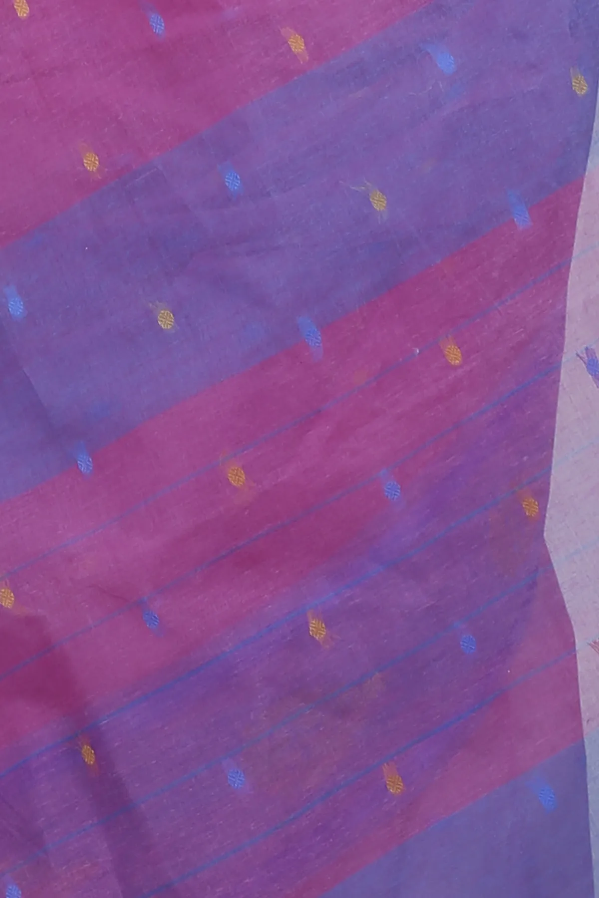 DipDiya Pure Cotton Pink Upala Masterfully Woven Tant Sarees
