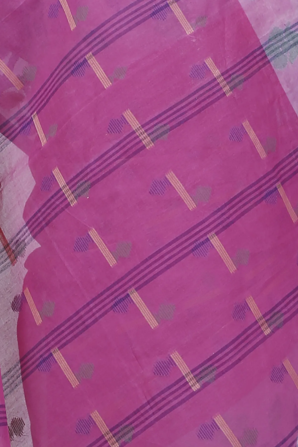 DipDiya Pure Cotton Pink Urva Classic Grace Tant Sarees