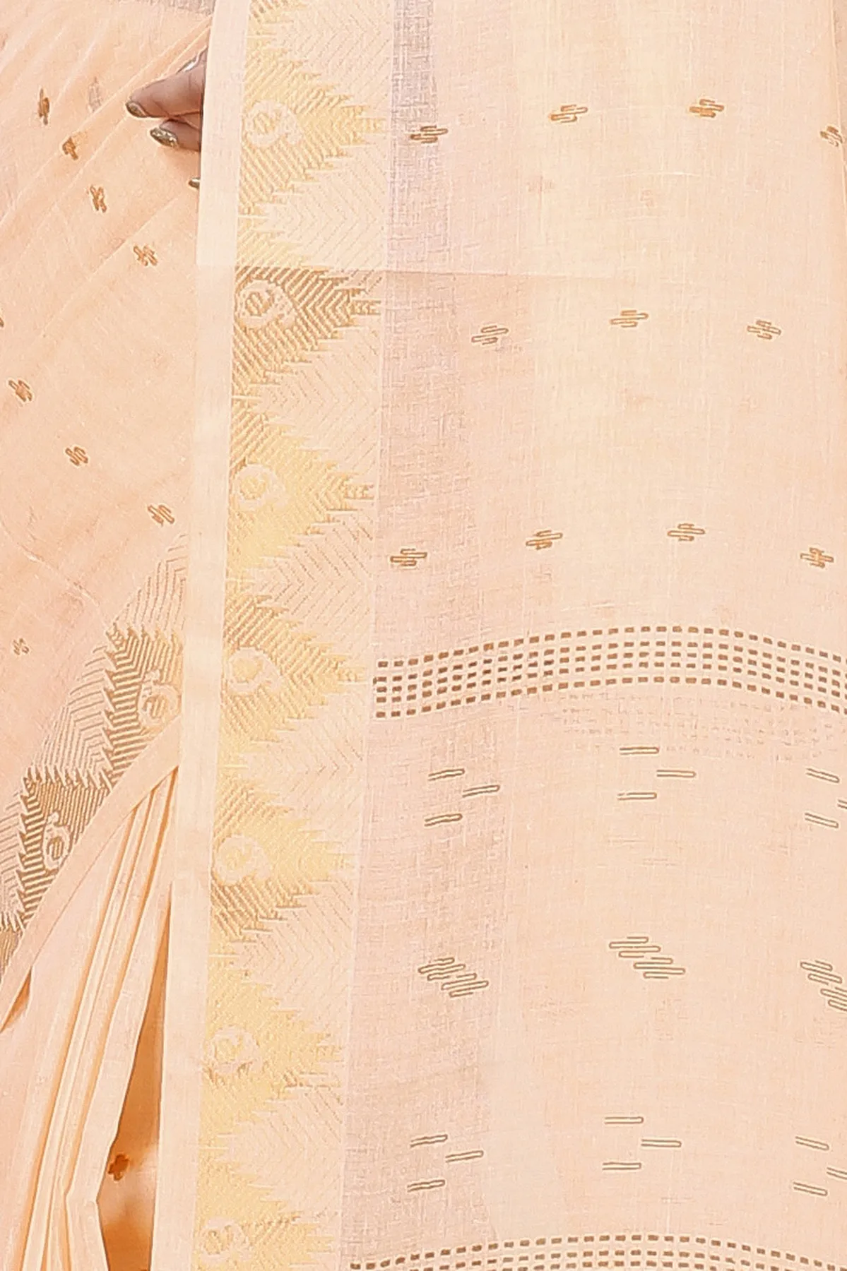 DipDiya Pure Cotton Pitch Porna Timeless Elegance Printed Tant Sarees