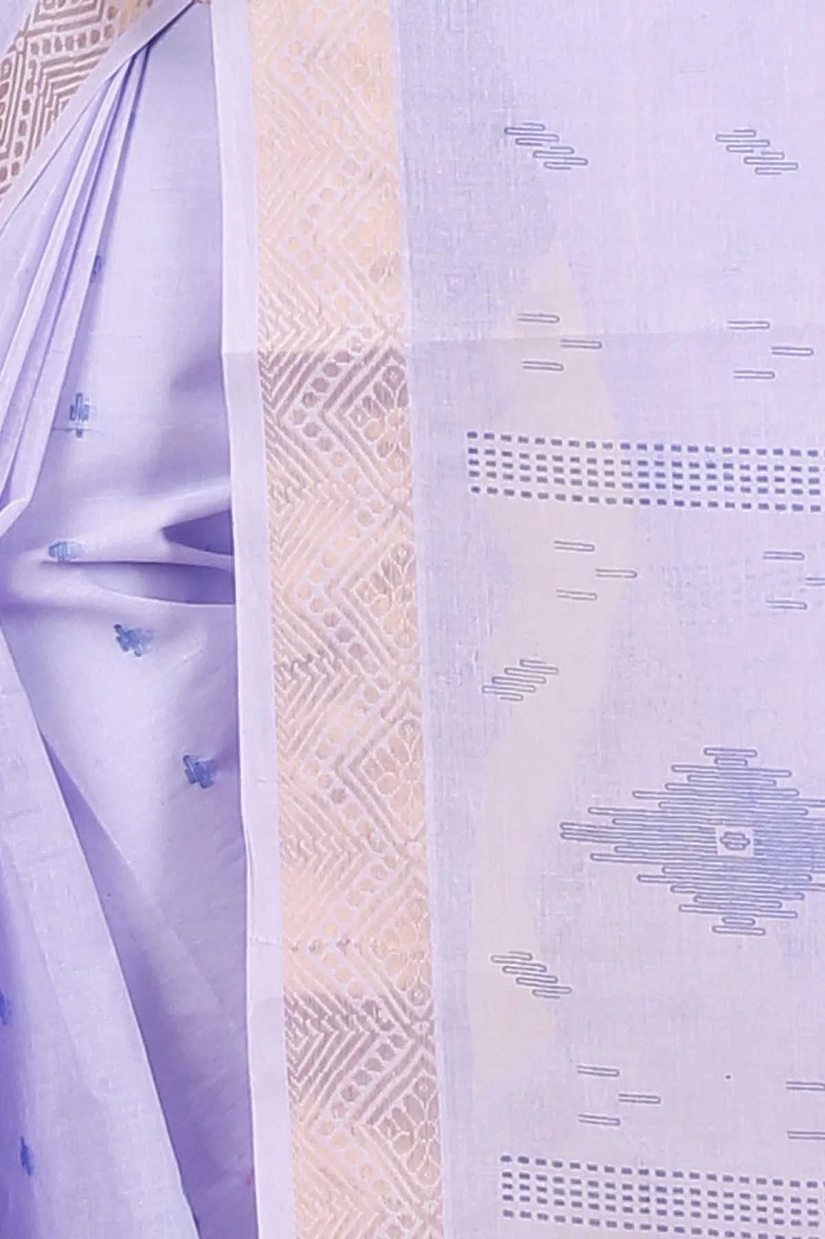 DipDiya Pure Cotton Purpel Porna Traditional Elegance Printed Tant Sarees