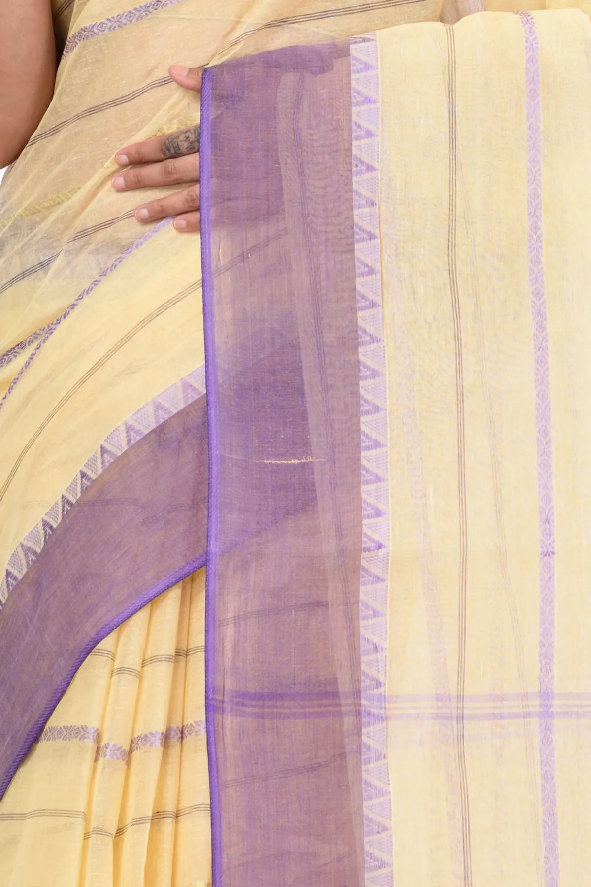 DipDiya Pure Cotton Purple Boysko Bengal’s Tradition Tant Sarees