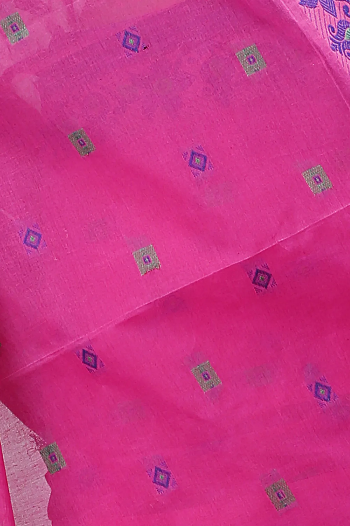 DipDiya Pure Cotton Purple Ramala Traditional Elegance Tant Sarees
