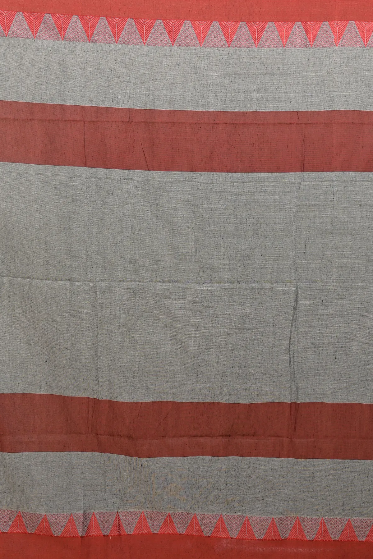 DipDiya Pure Cotton Red Brown Hiran Woven with Tradition Handloom Sarees