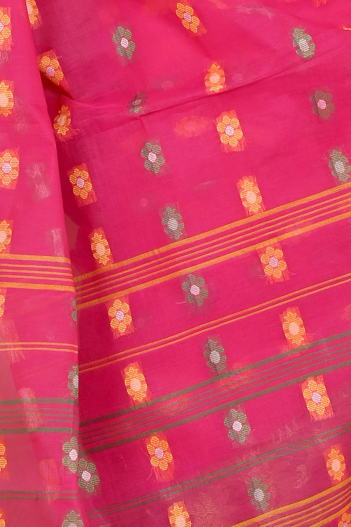 DipDiya Pure Cotton Red Dui Has Woven with Tradition Tant Sarees