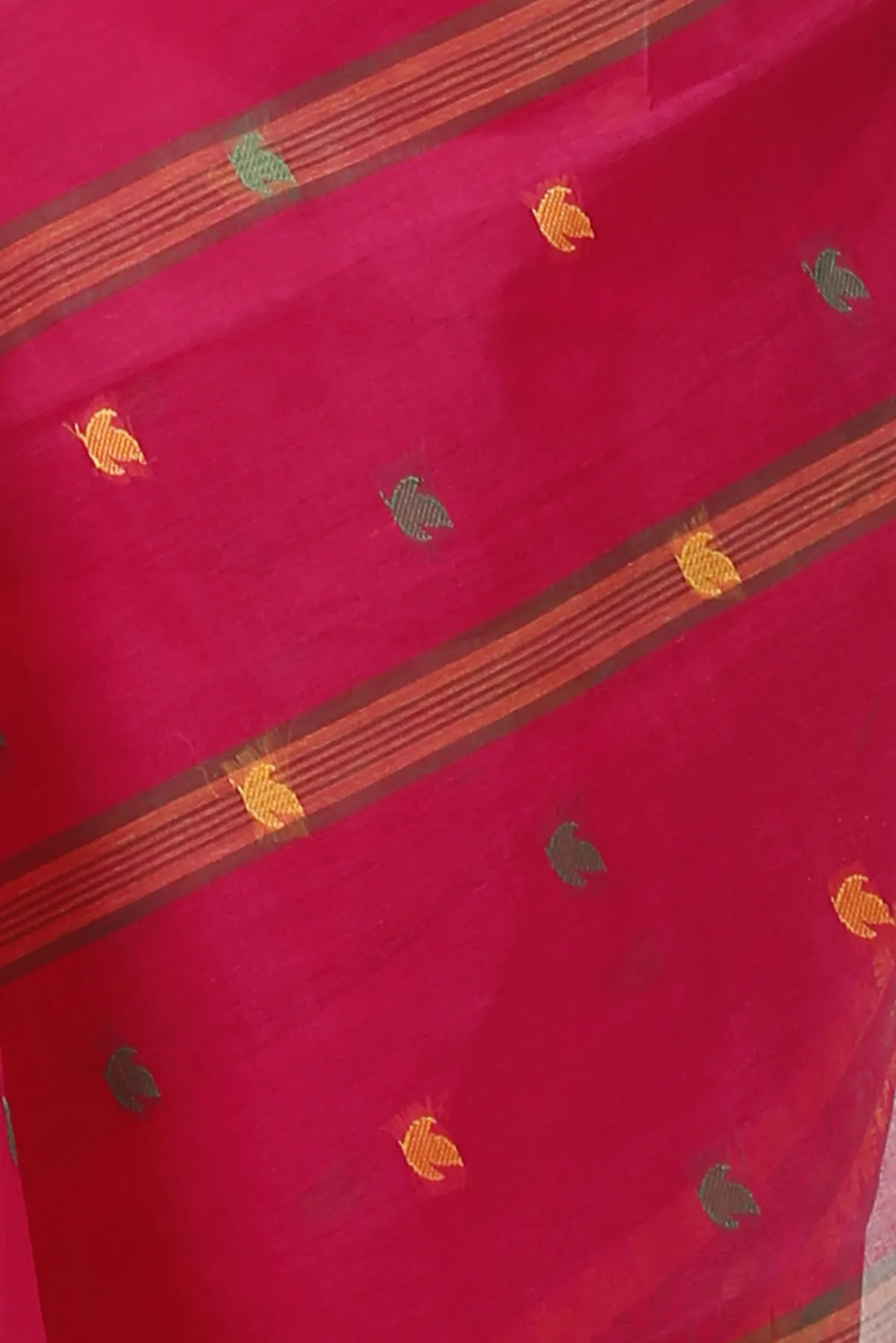 DipDiya Pure Cotton Red Leron The Bengali Classic Tant Sarees