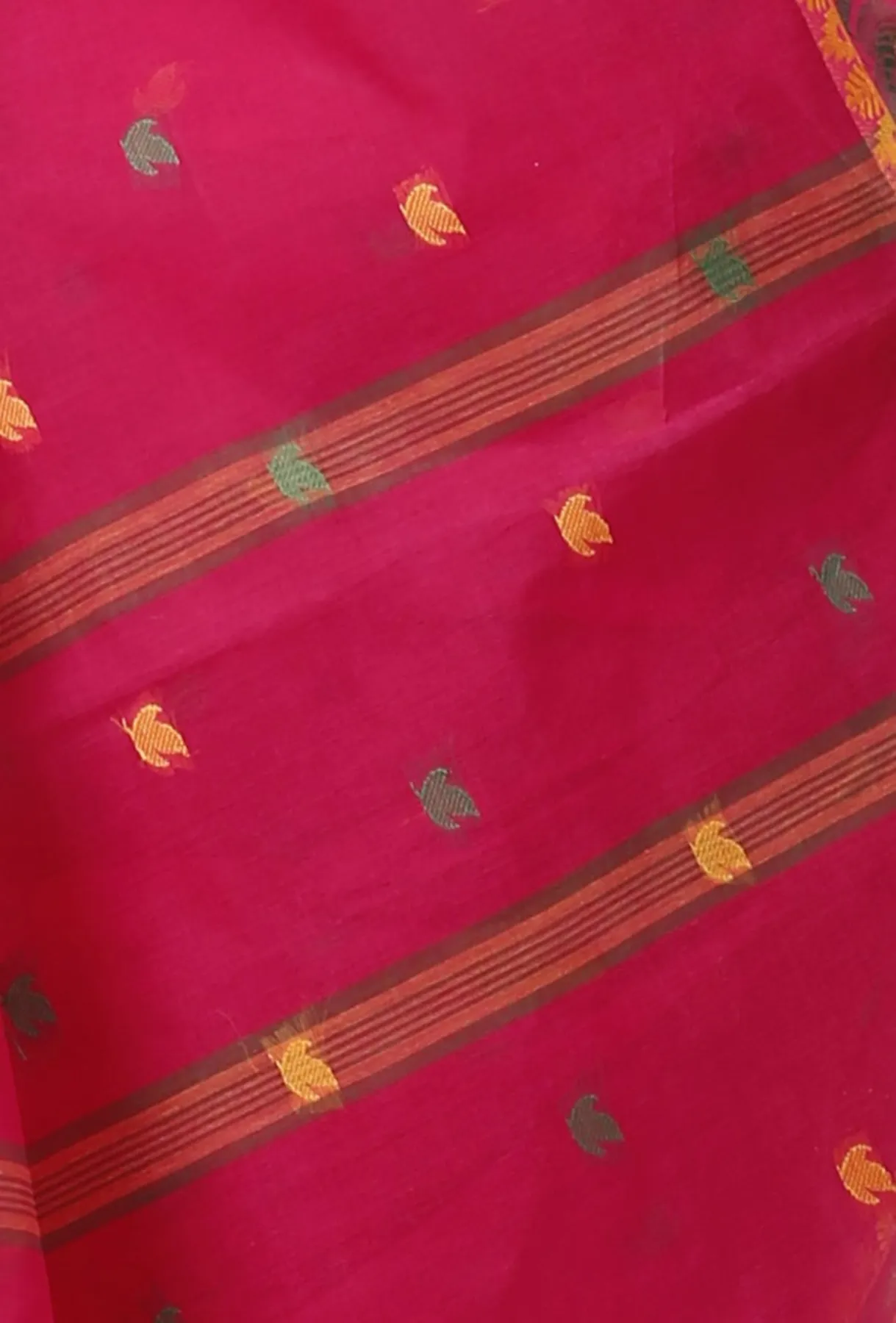 DipDiya Pure Cotton Red Leron The Bengali Classic Tant Sarees
