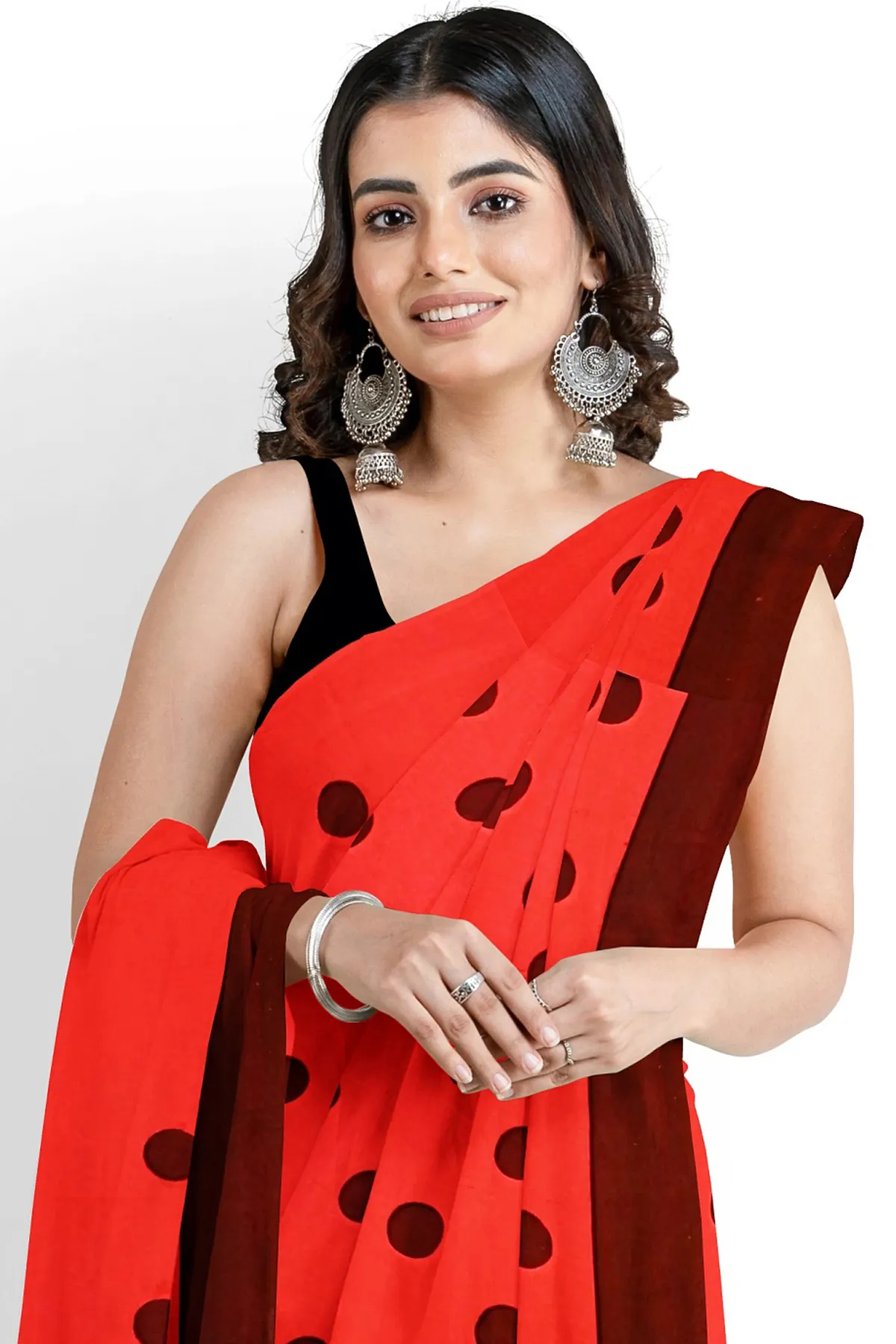 DipDiya Pure Cotton Red Tip Grace of Bengal Handloom Sarees