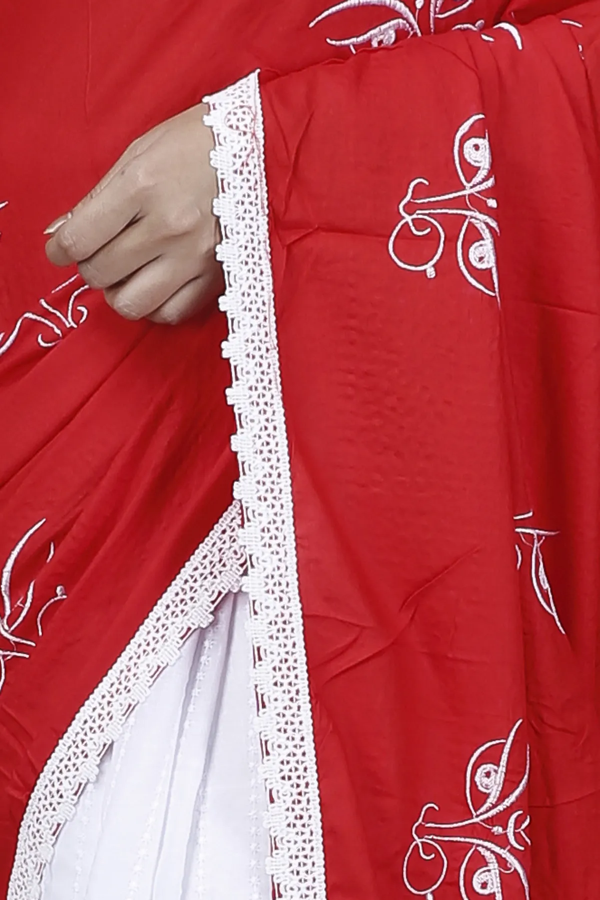 DipDiya Pure Cotton Red Tiro Artisan Crafted Handloom Sarees