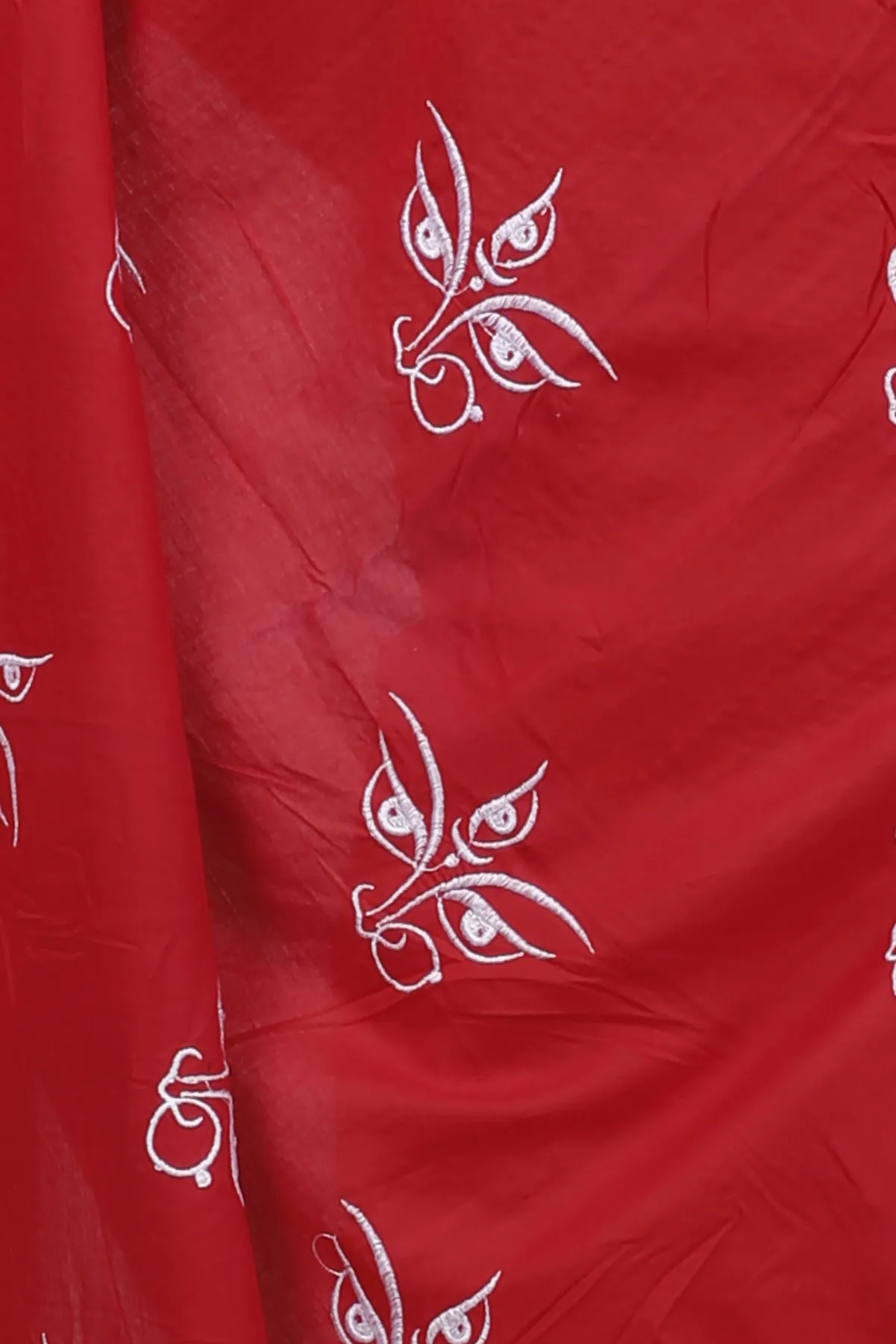 DipDiya Pure Cotton Red Tiro Artisan Crafted Handloom Sarees