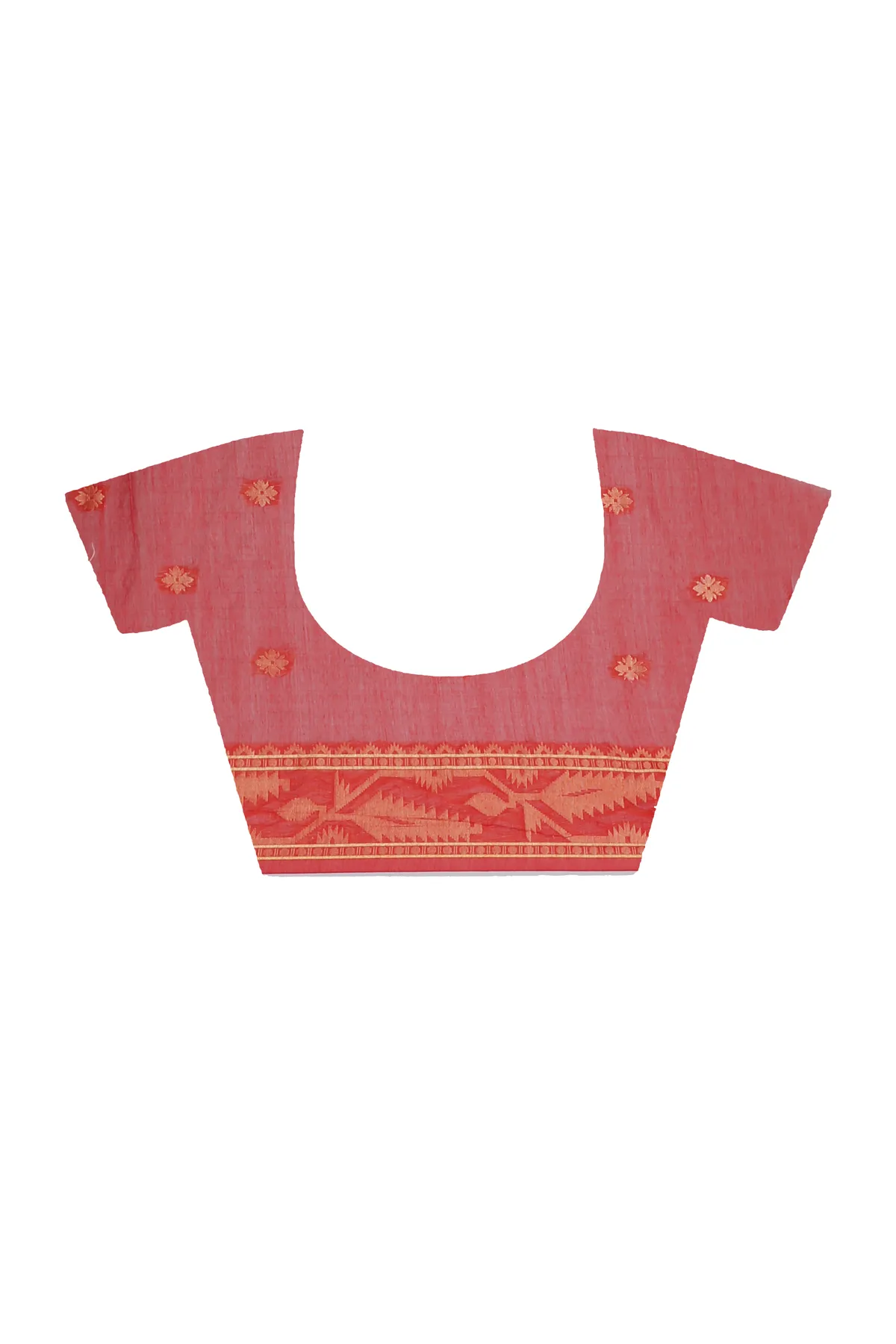 DipDiya Pure Cotton Red Tuma Traditional Elegance Handloom Sarees