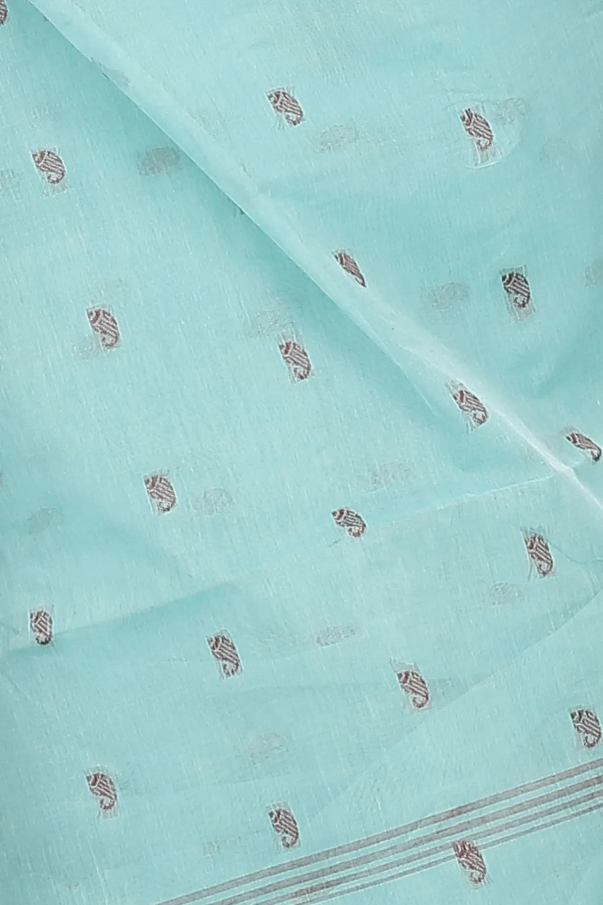 DipDiya Pure Cotton See Green Epto Shonko Elegant by Tradition Tant Sarees