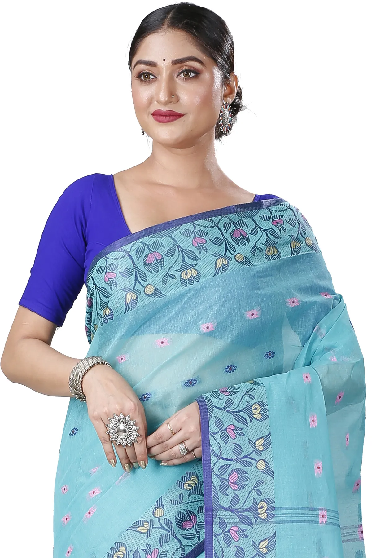 DipDiya Pure Cotton See Green Gopika Effortless Tradition Tant Sarees