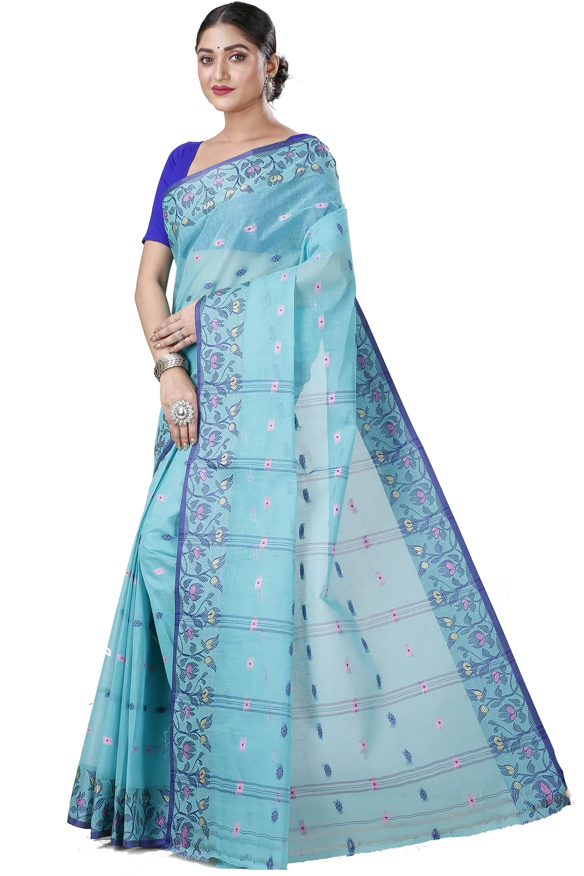 DipDiya Pure Cotton See Green Gopika Effortless Tradition Tant Sarees