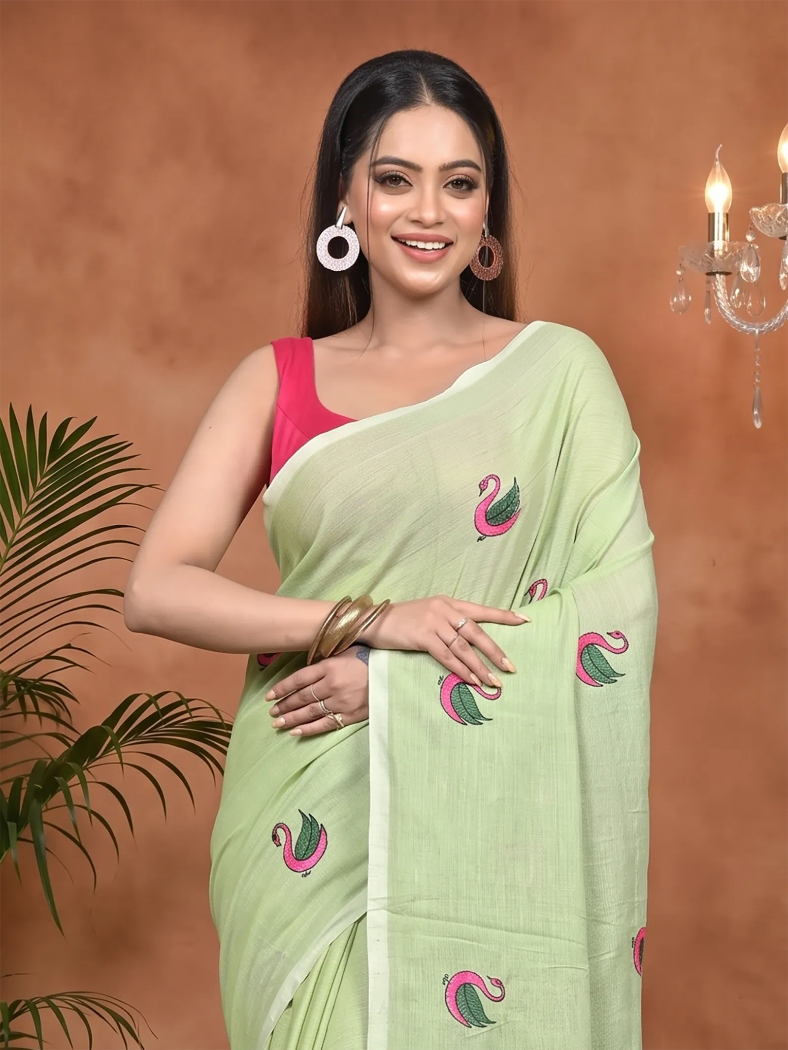 DipDiya Pure Cotton See Green Norvi Heritage You Can Wear Embroidery Handloom sarees