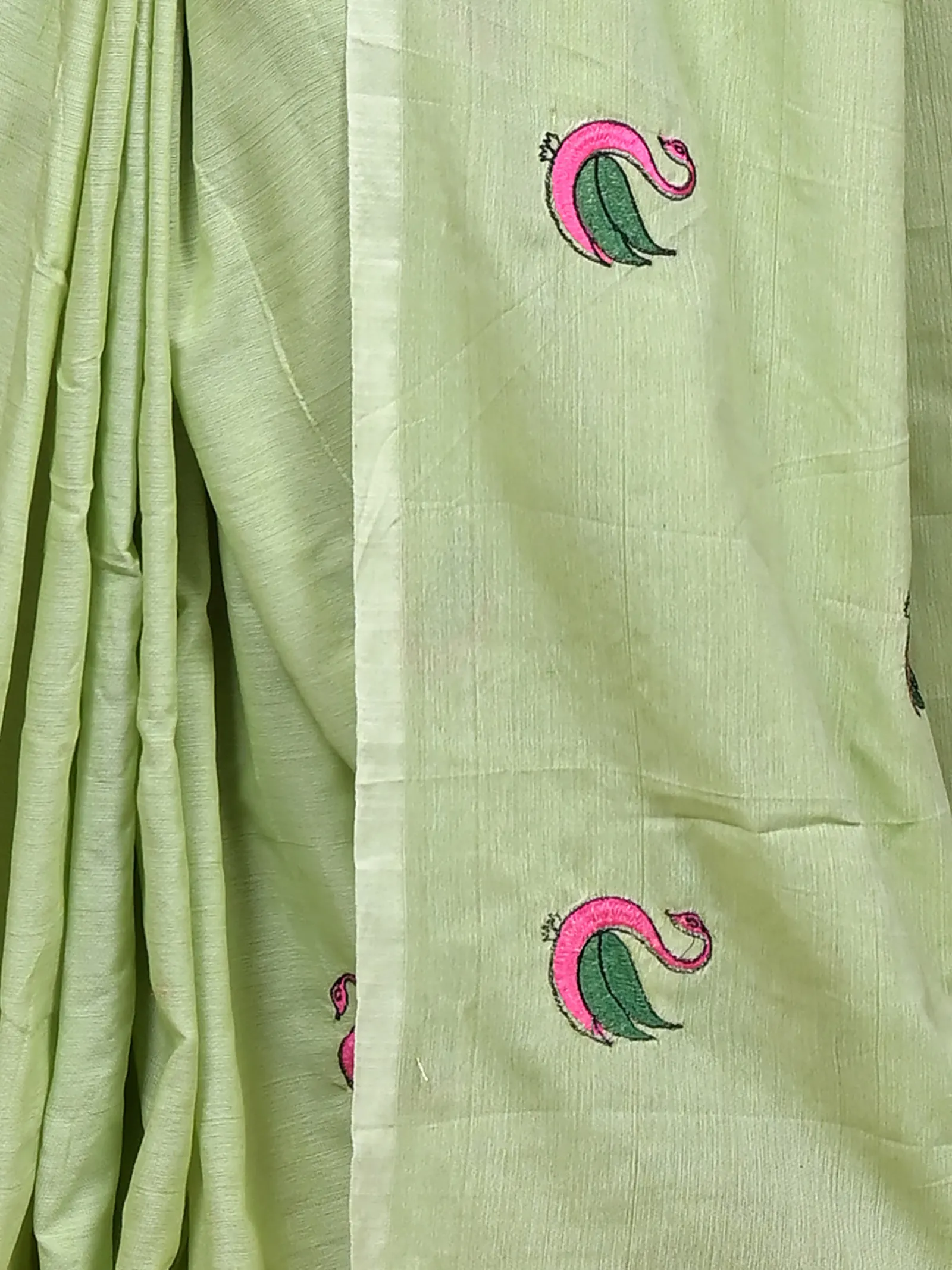 DipDiya Pure Cotton See Green Norvi Heritage You Can Wear Embroidery Handloom sarees