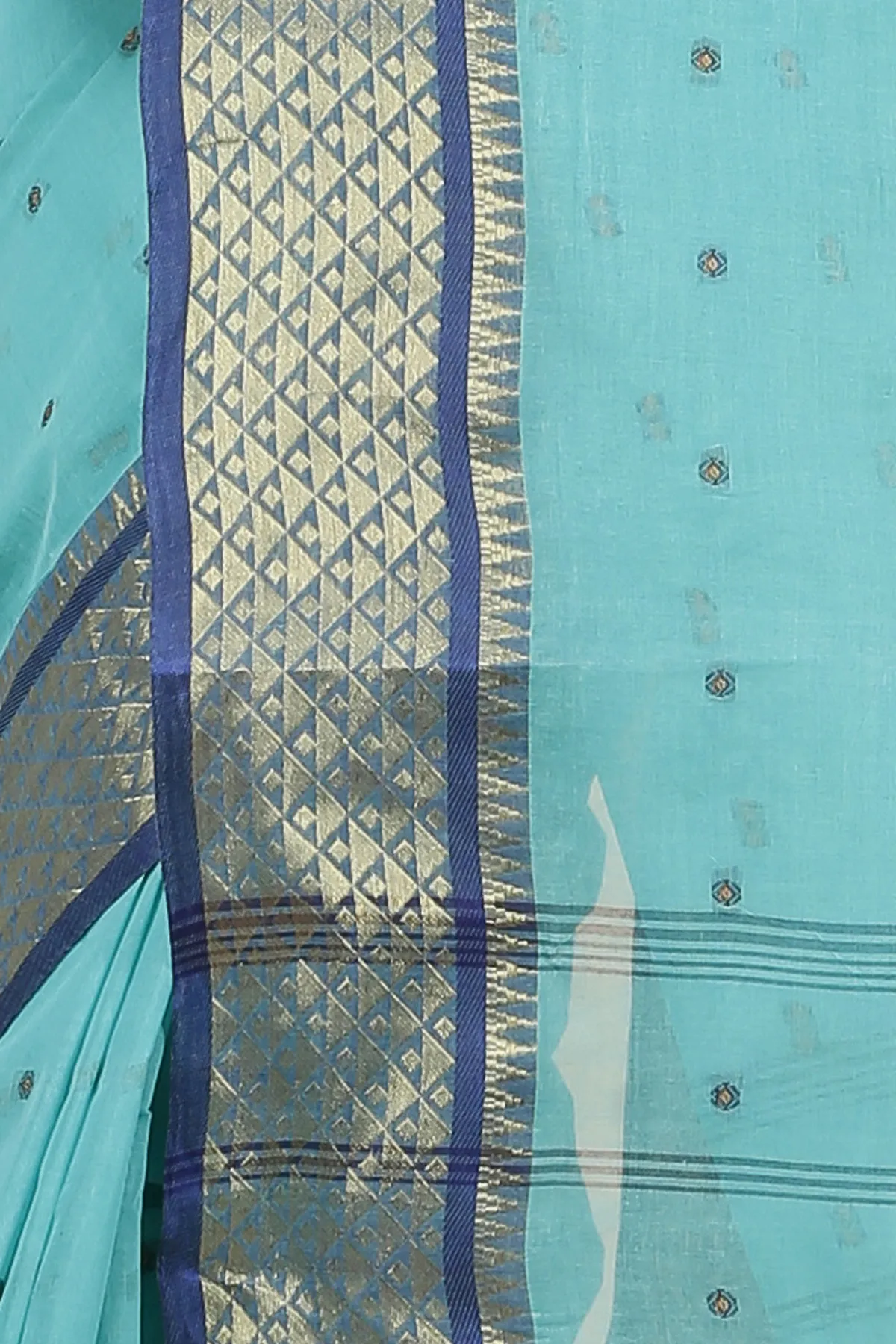 DipDiya Pure Cotton See Green Peral Crafted in Bengal Tant Sarees
