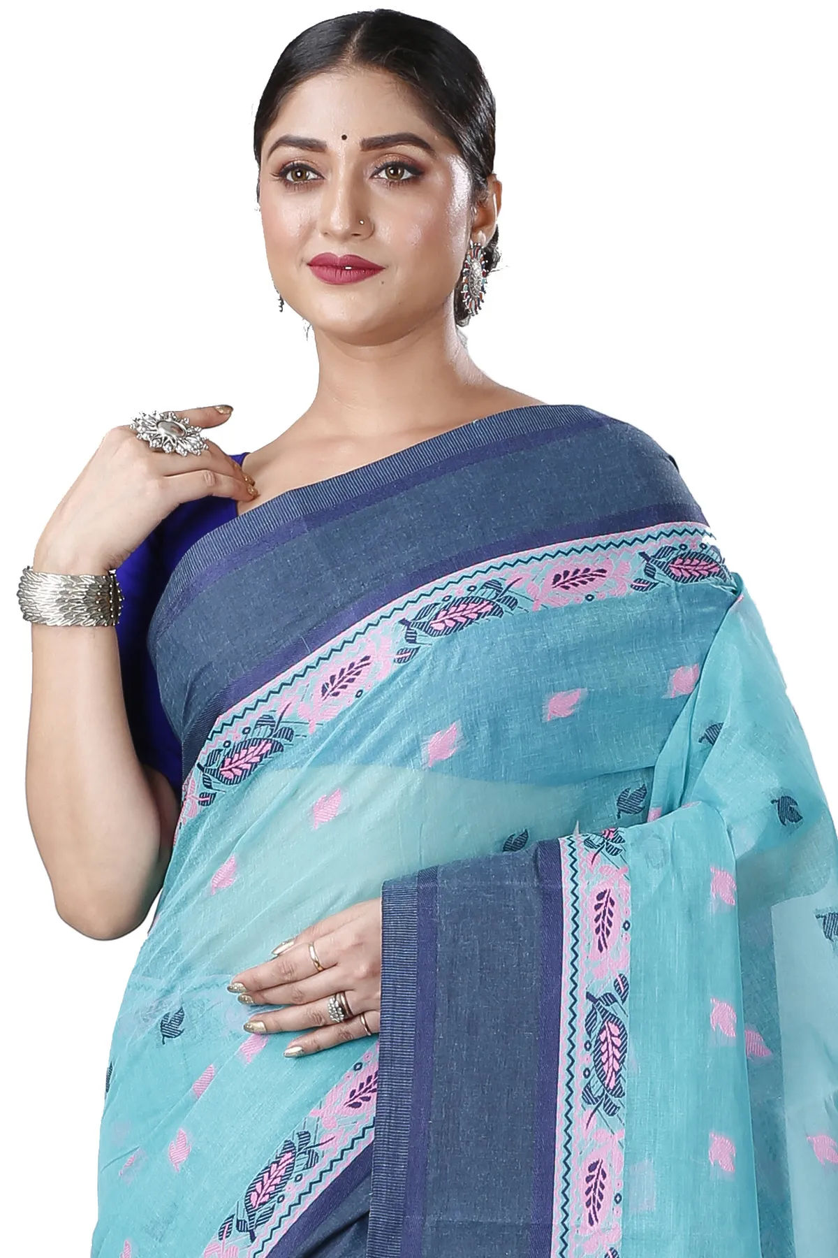 DipDiya Pure Cotton See Green Provati Heritage of Bengal Tant Sarees