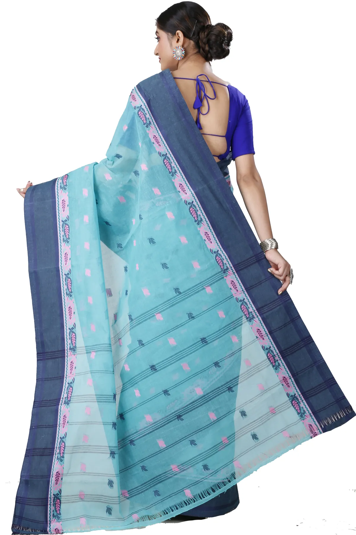 DipDiya Pure Cotton See Green Provati Heritage of Bengal Tant Sarees