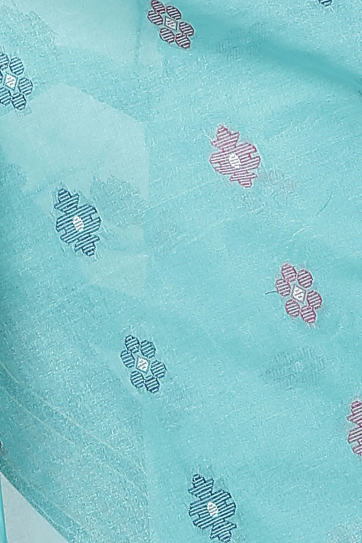 DipDiya Pure Cotton See Green Raina Bengali Heritage Tant Sarees