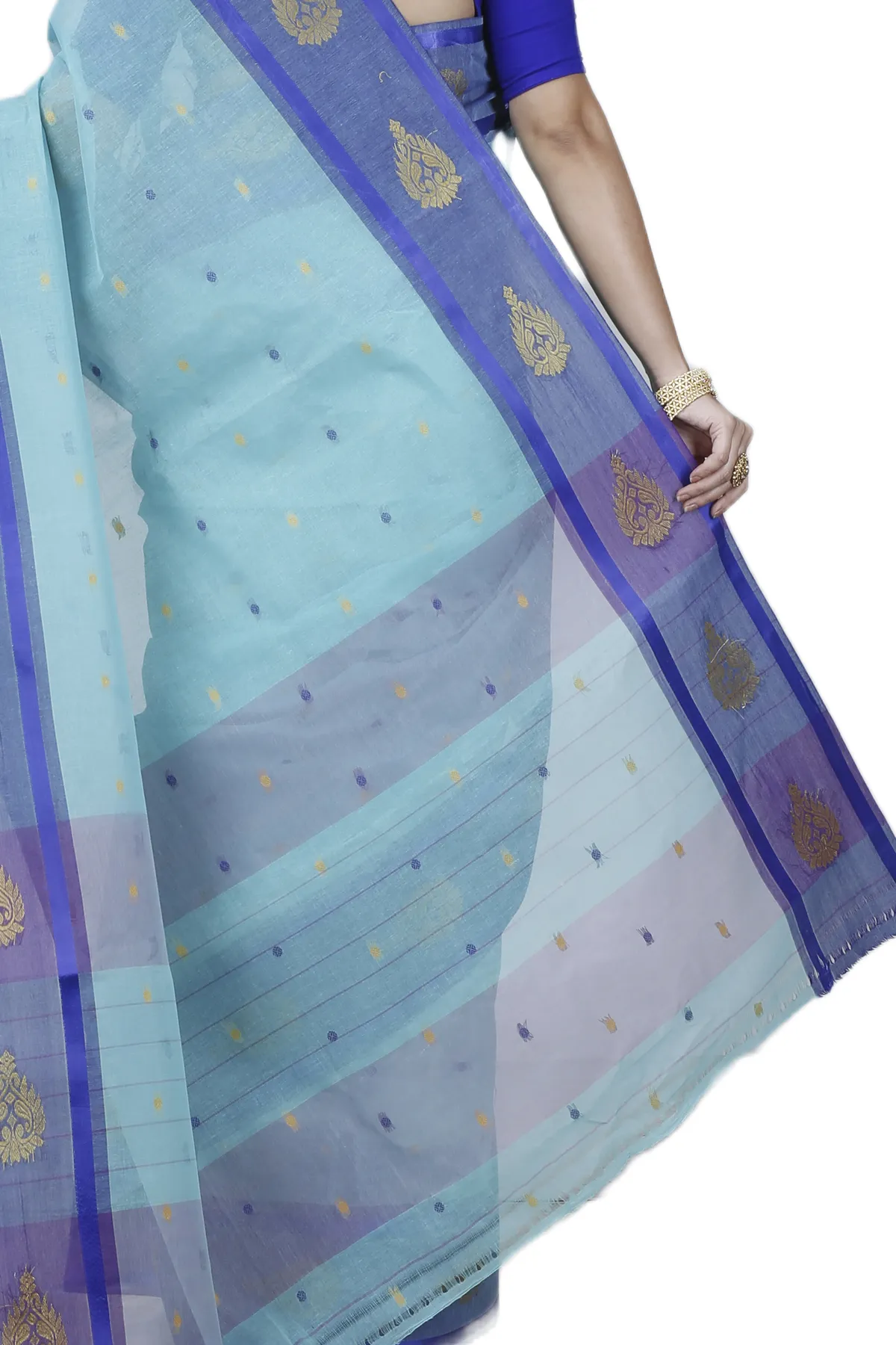 DipDiya Pure Cotton See Green Upala Stories of Bengal Tant Sarees
