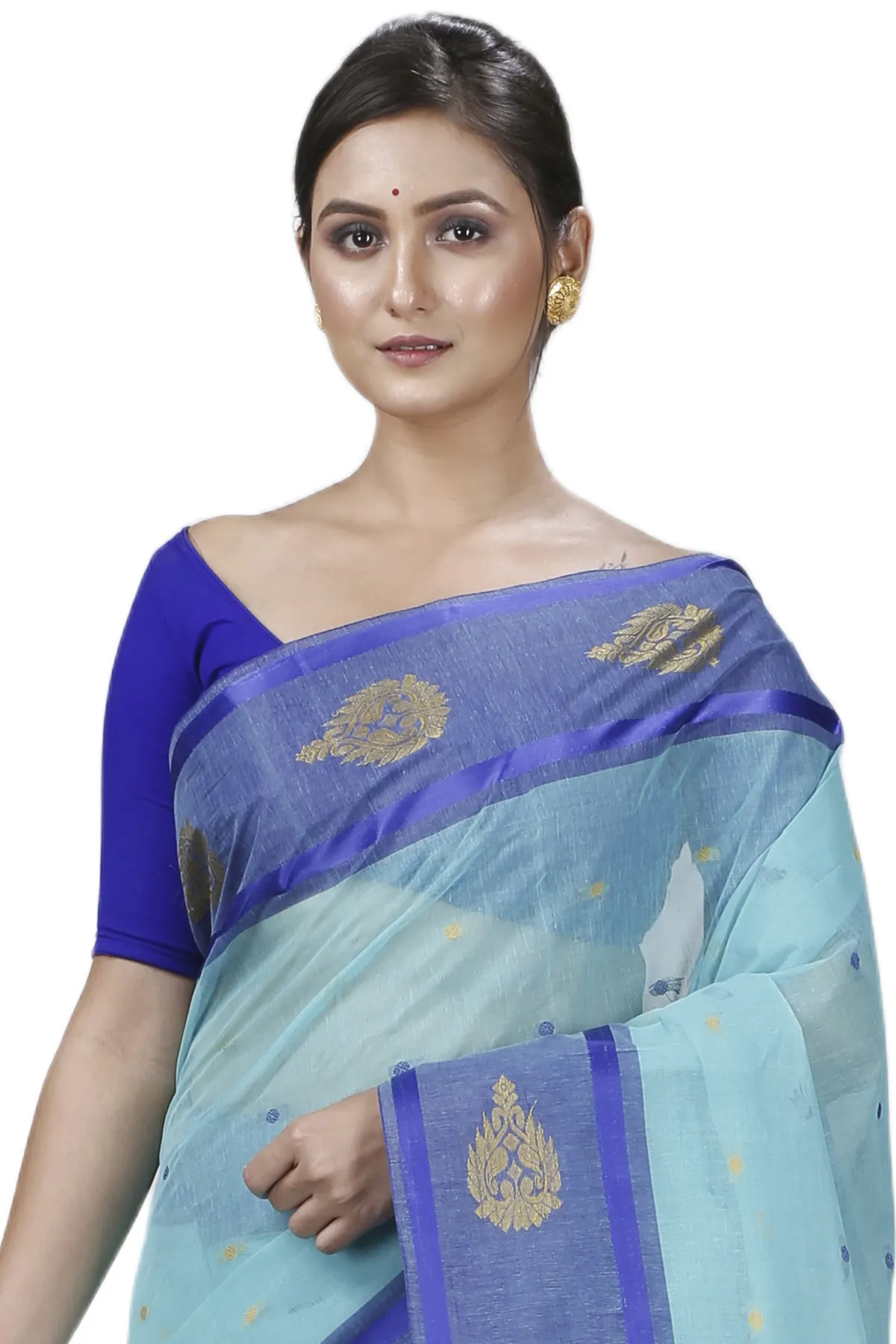 DipDiya Pure Cotton See Green Upala Stories of Bengal Tant Sarees