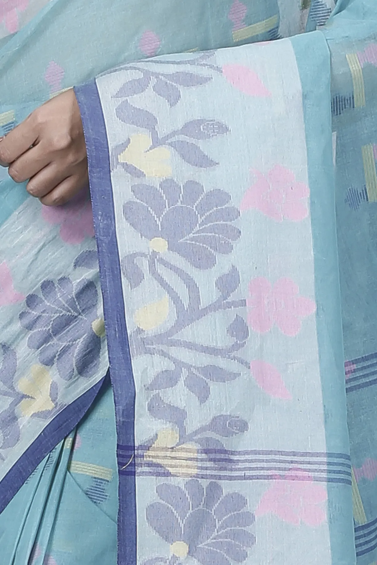 DipDiya Pure Cotton See Green Urva Crafted by Artisans Tant Sarees