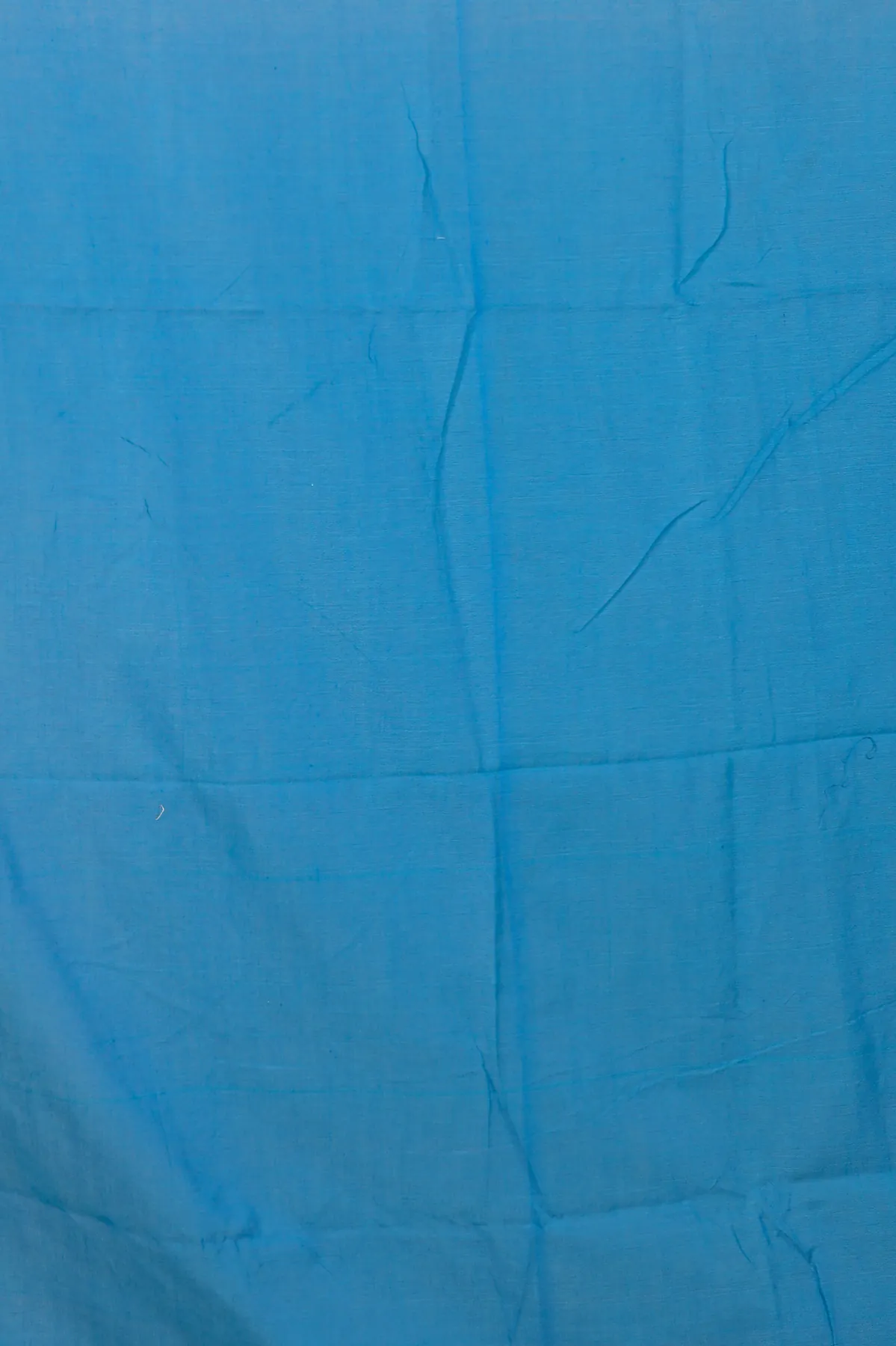 DipDiya Pure Cotton Sky Blue Keshaka Woven with Love Hand Painted Sarees