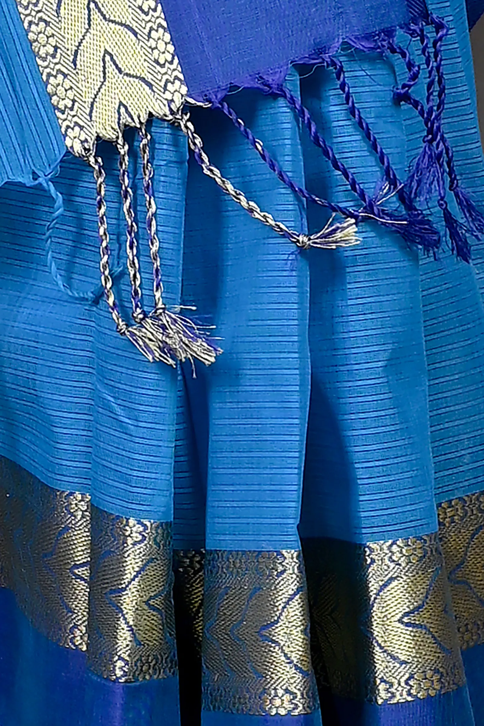 DipDiya Pure Cotton Sky Blue Parvin A Legacy Woven Tant Sarees
