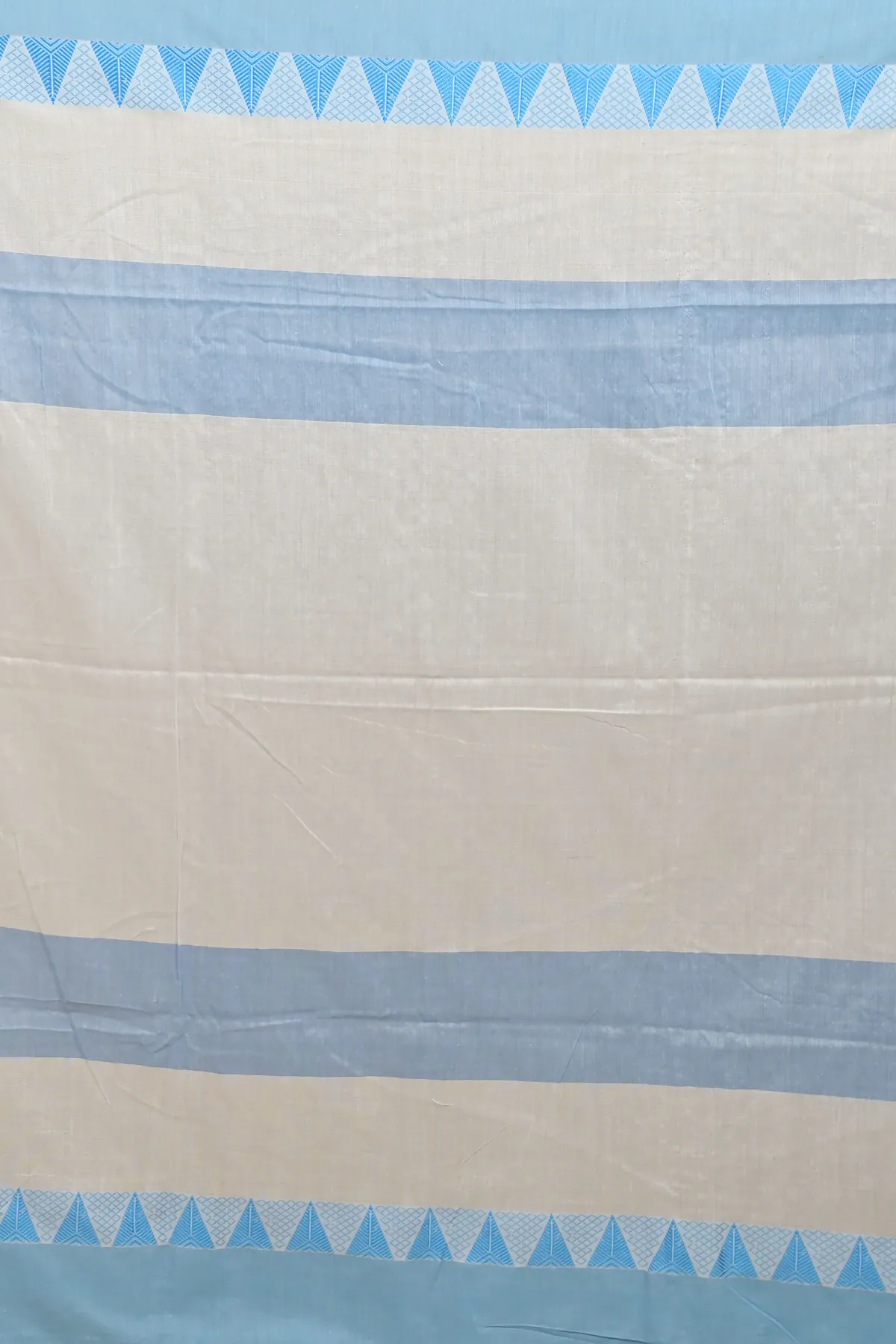 DipDiya Pure Cotton Sky Blue White Hiran Traditional Elegance Handloom Sarees