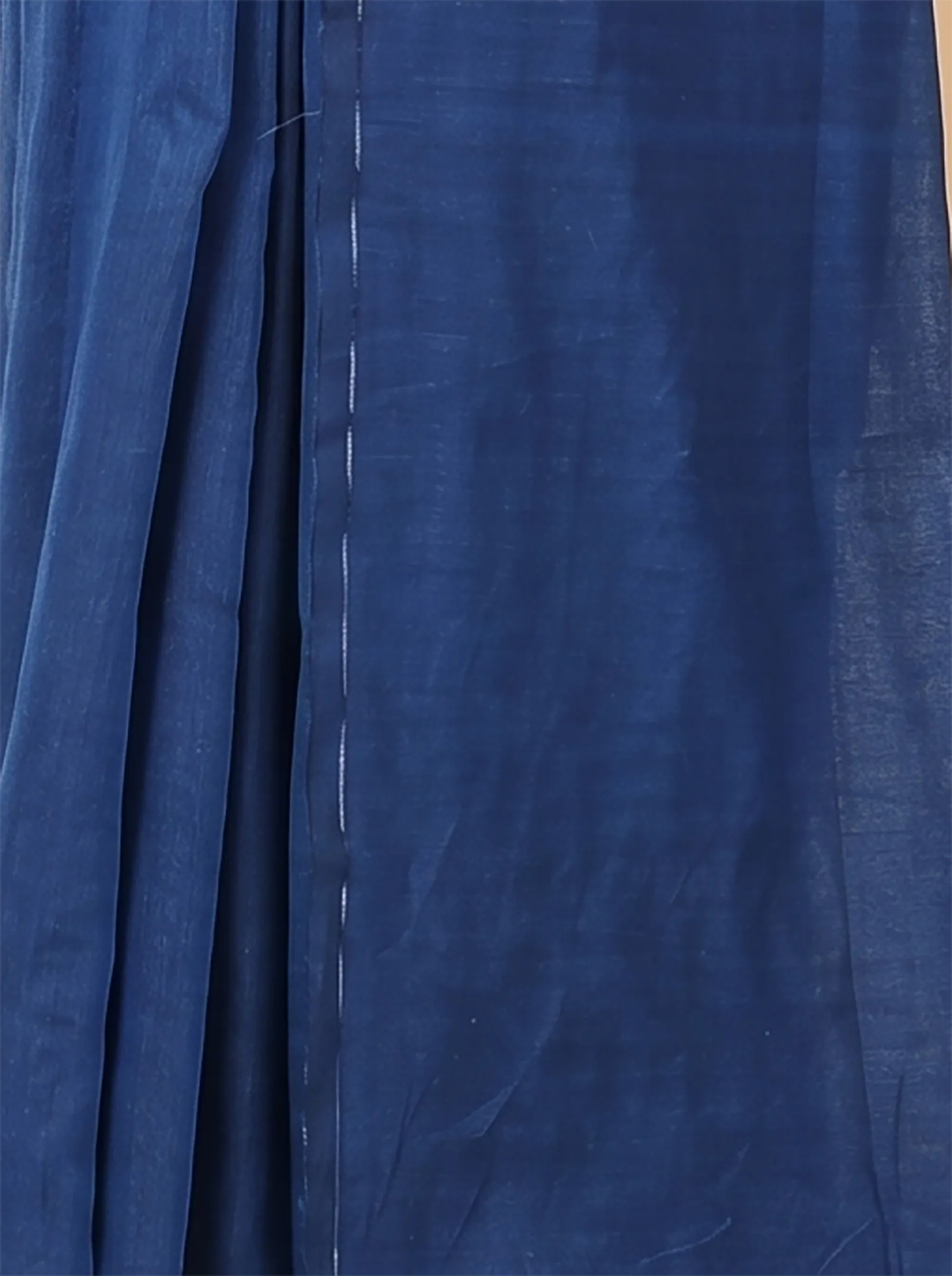 DipDiya Pure Cotton  Traditional Bengali Blue Artisan Crafted ThanKhadi Handloom Saree