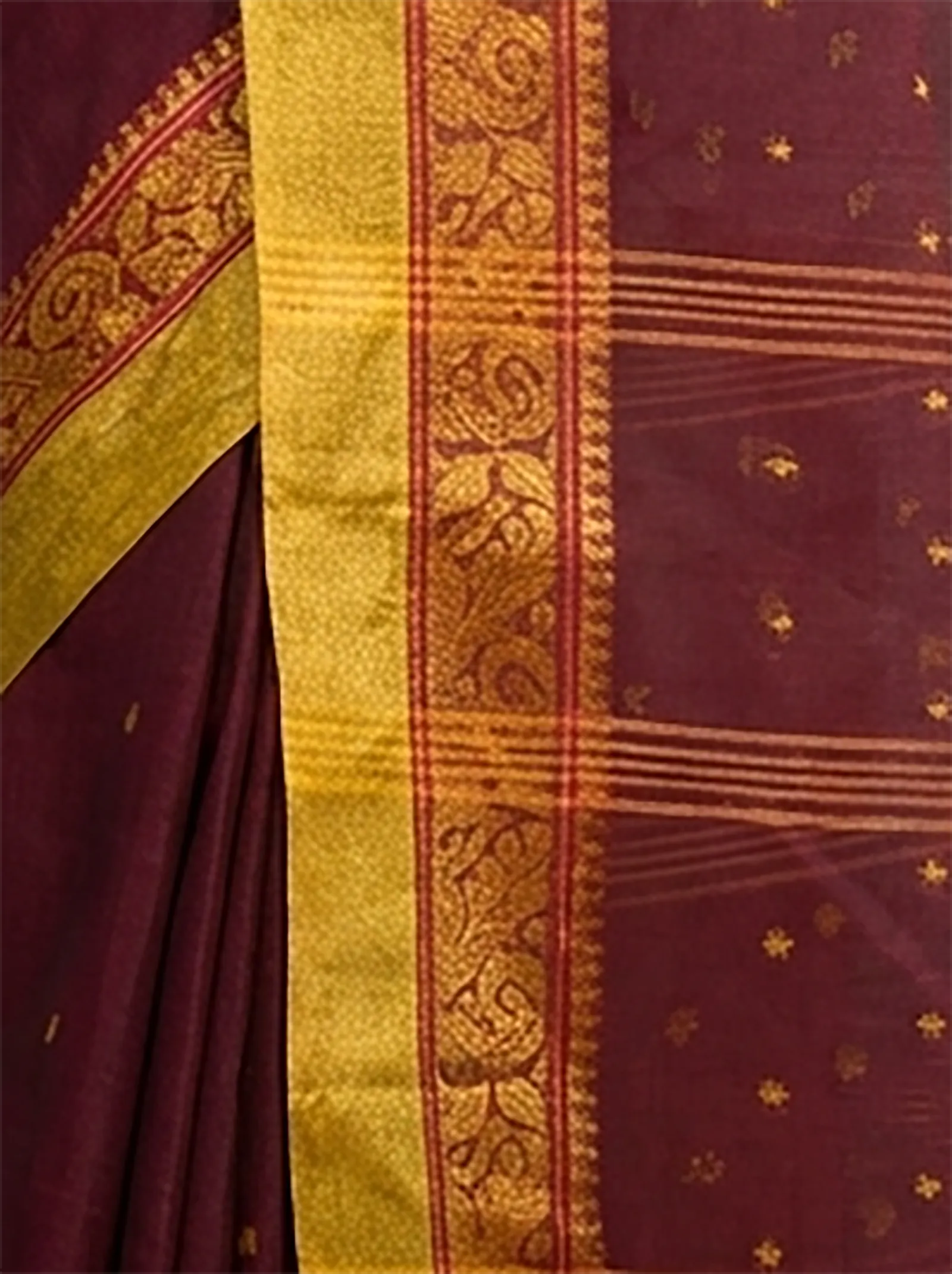 DipDiya Pure Cotton  Traditional Bengali Brown Artisan Crafted Sorbori Tant Saree