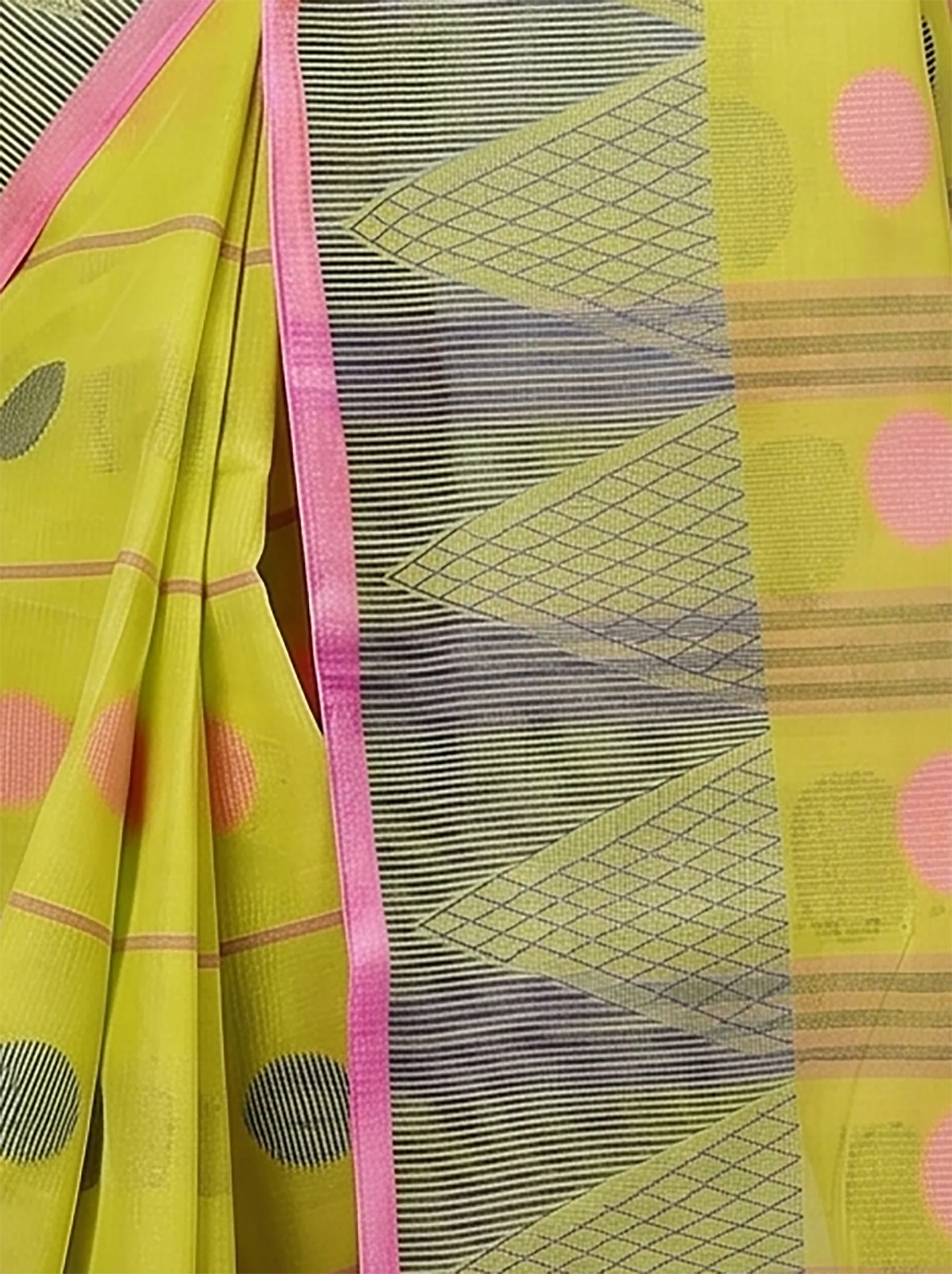DipDiya Pure Cotton  Traditional Bengali Dark Yellow Artisan Crafted Rebeka Tant Saree