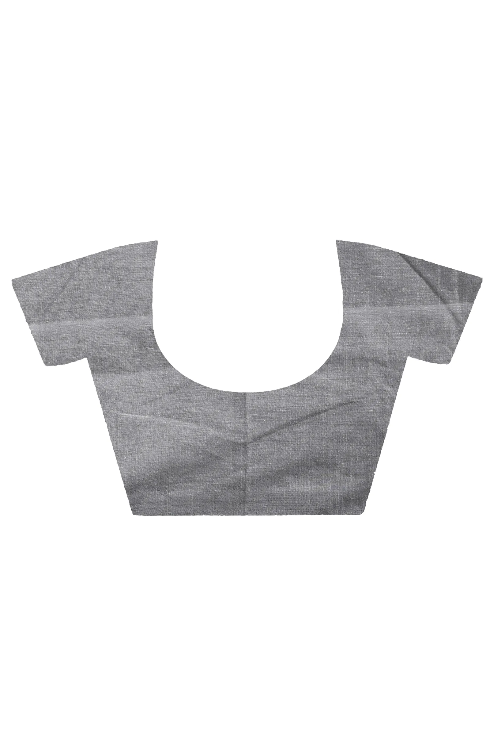 DipDiya Pure Cotton  Traditional Bengali Grey Artisan Crafted Kesh Than Handloom Saree