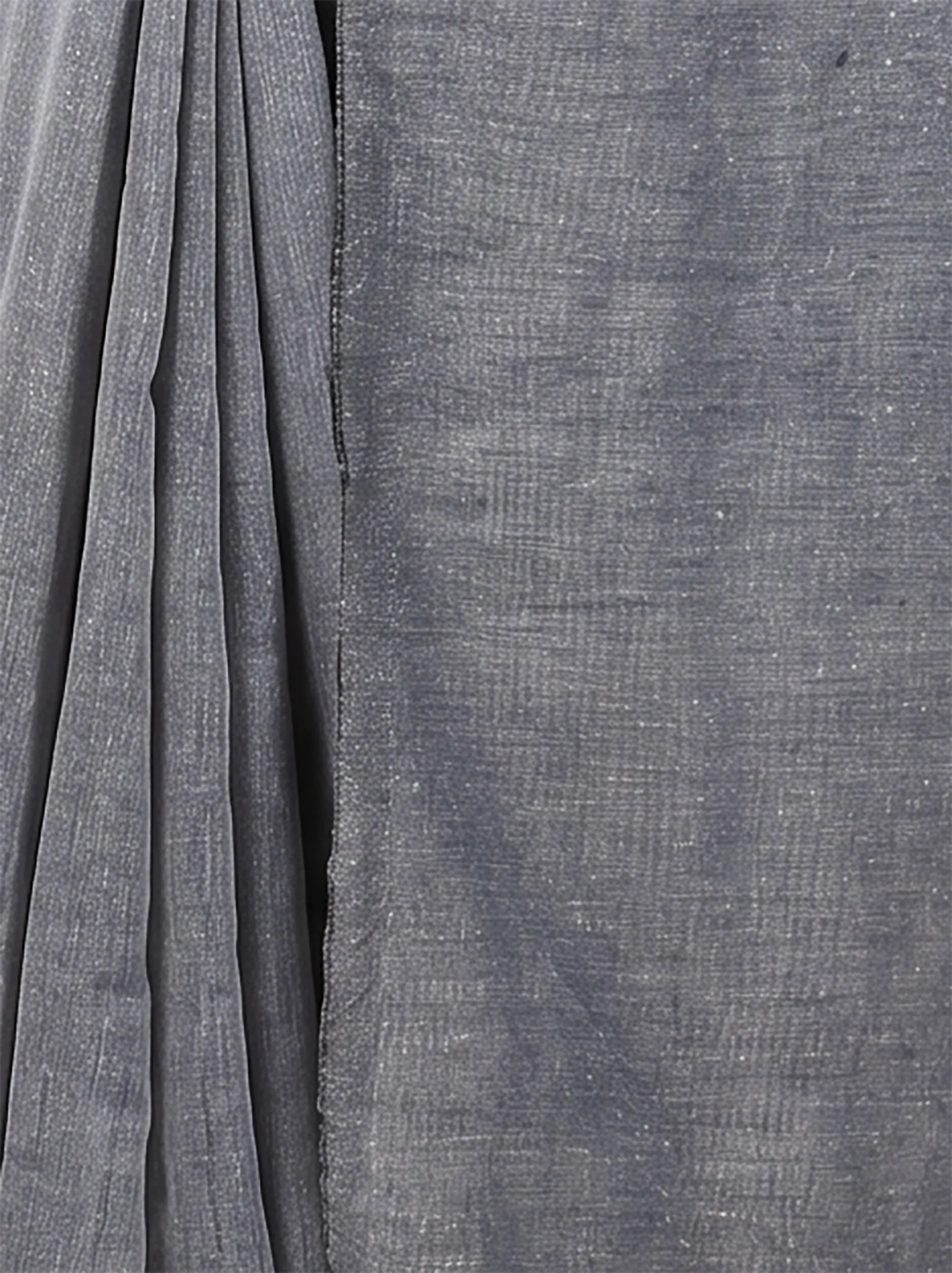 DipDiya Pure Cotton  Traditional Bengali Grey Artisan Crafted ThanKhadi Handloom Saree
