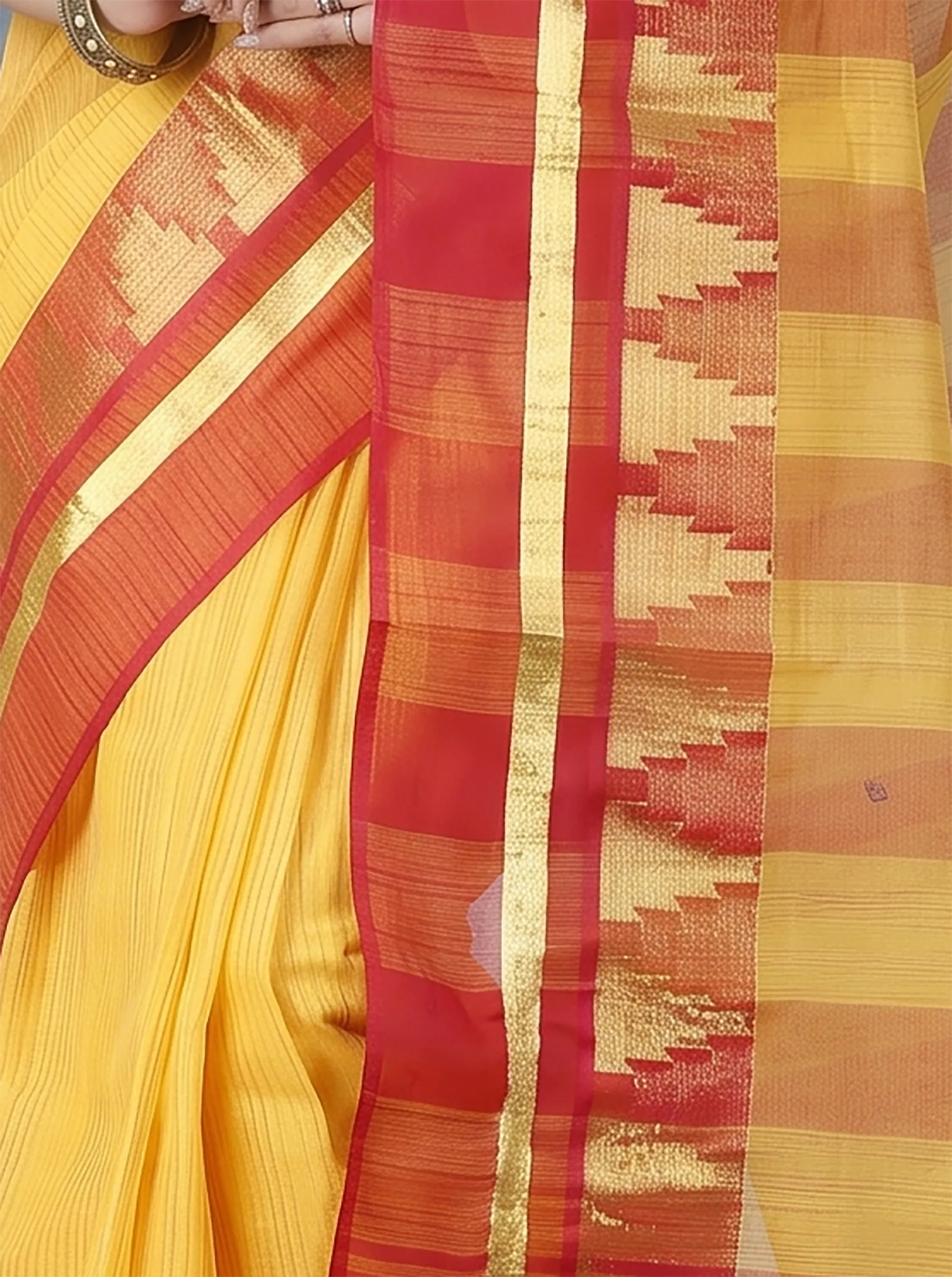 DipDiya Pure Cotton  Traditional Bengali Red Artisan Crafted Vrinda Tant Saree