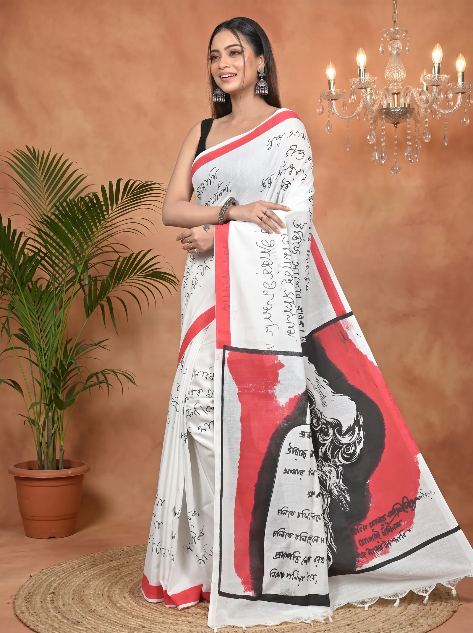 DipDiya Pure Cotton White Nopa A Legacy Woven Printed Handloom Sarees