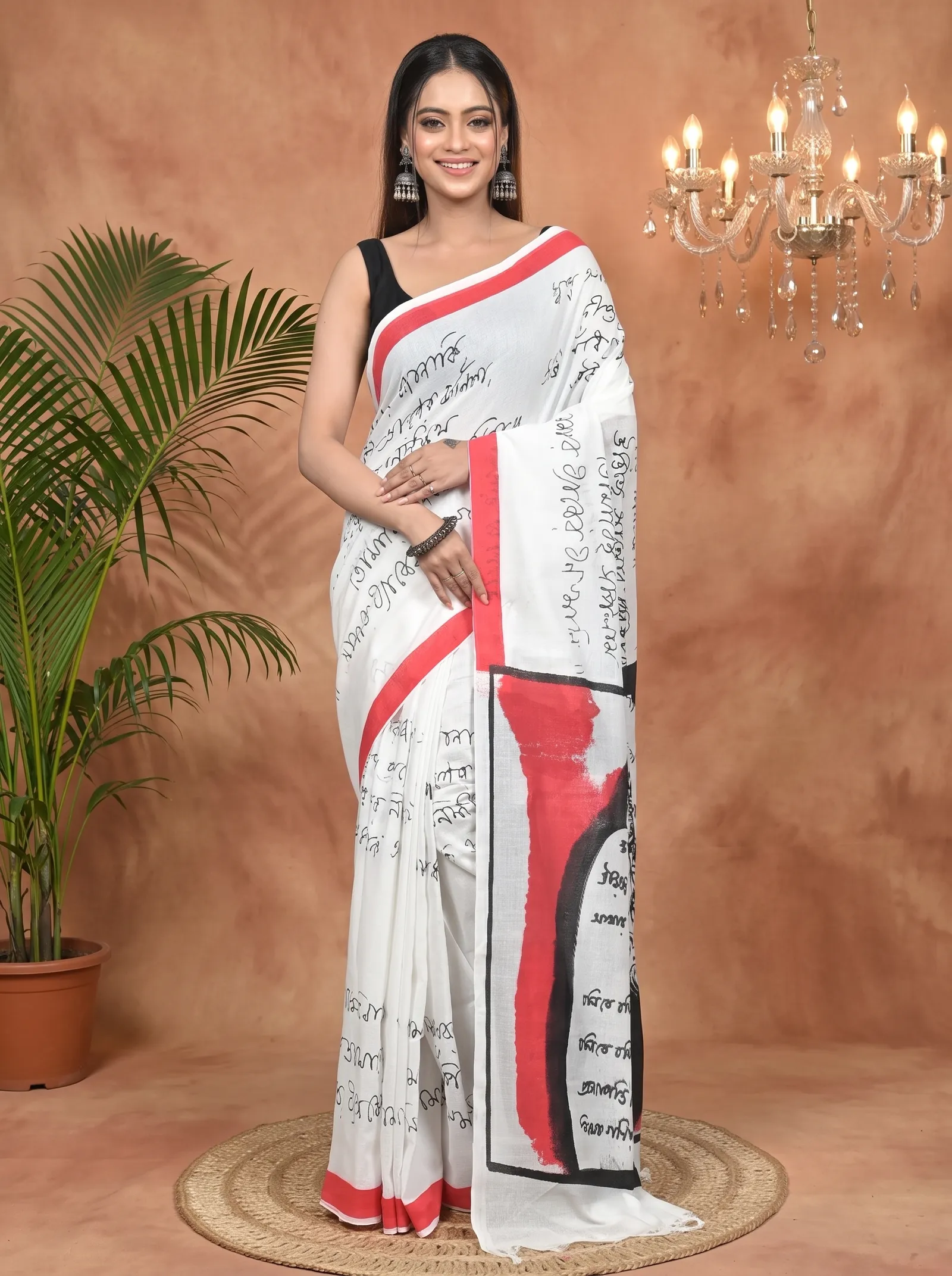 DipDiya Pure Cotton White Nopa A Legacy Woven Printed Handloom Sarees