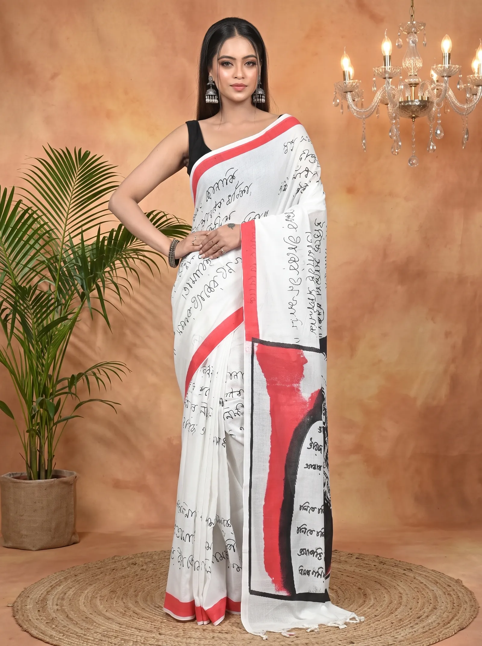 DipDiya Pure Cotton White Nopa A Legacy Woven Printed Handloom Sarees