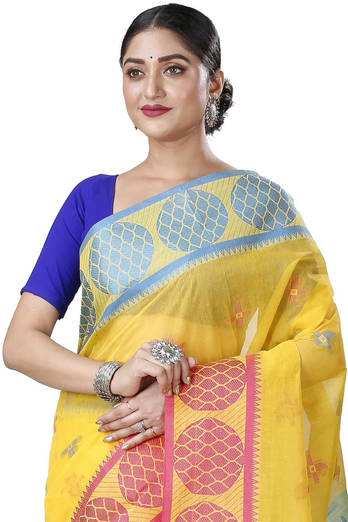DipDiya Pure Cotton Yellow Ananda Rooted in Bengal Tant Sarees