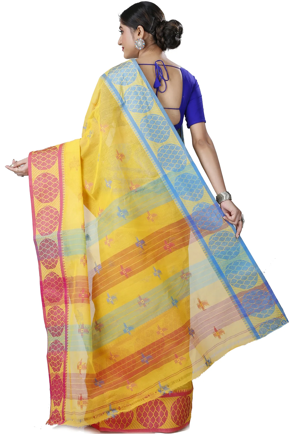 DipDiya Pure Cotton Yellow Ananda Rooted in Bengal Tant Sarees