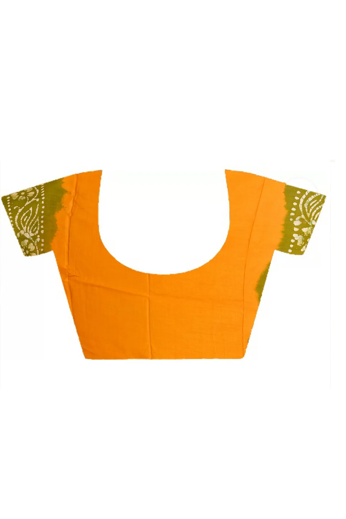 DipDiya Pure Cotton Yellow Green Batikato Grace of Bengal Batik Print Sarees