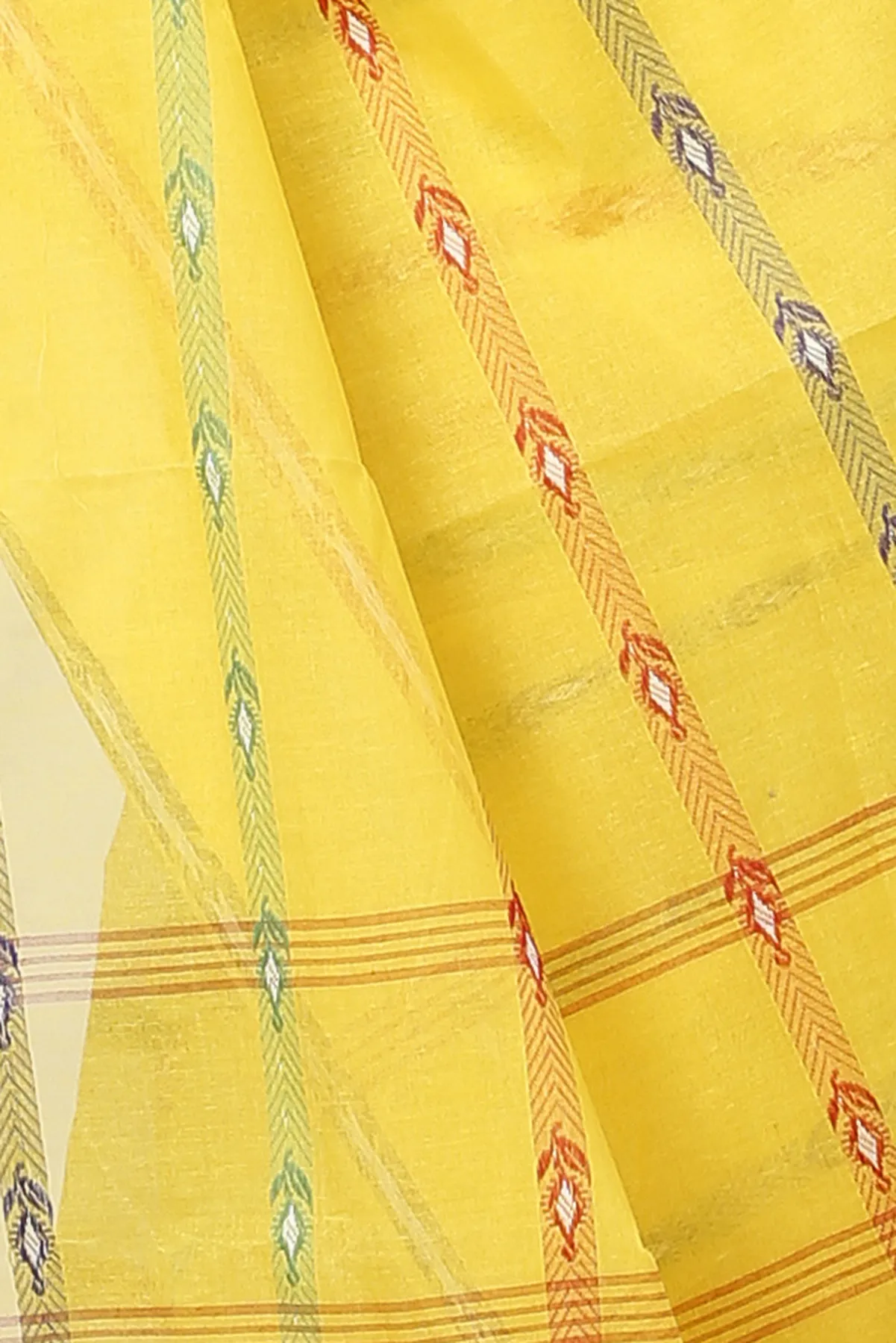 DipDiya Pure Cotton Yellow Nehan Heritage Elegance Tant Sarees