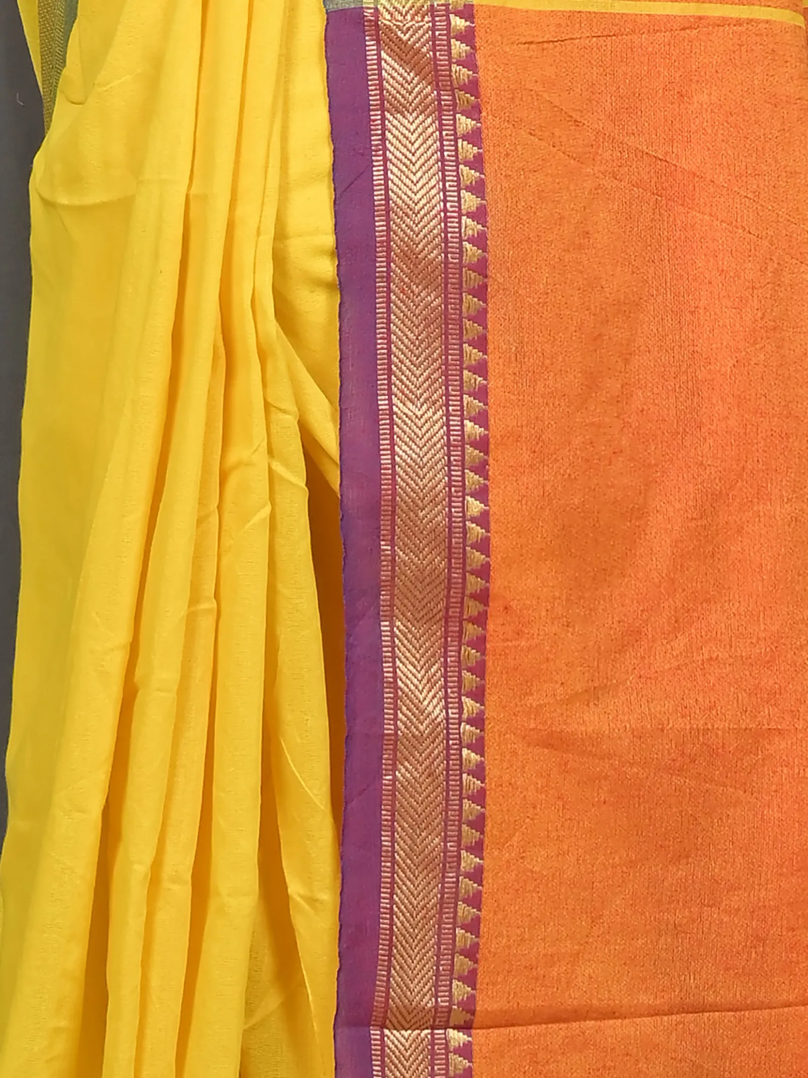 DipDiya Pure Cotton Yellow Nopra Bengal in Every Thread Handloom Sarees