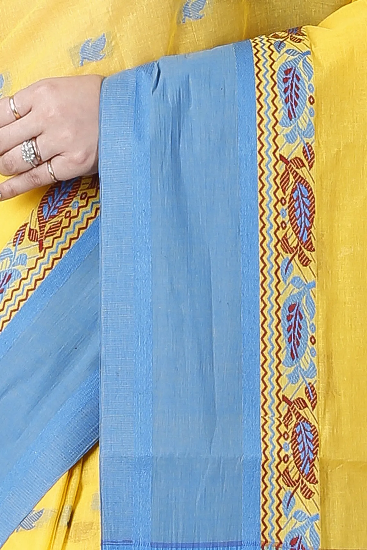 DipDiya Pure Cotton Yellow Provati Heritage You Can Wear Tant Sarees